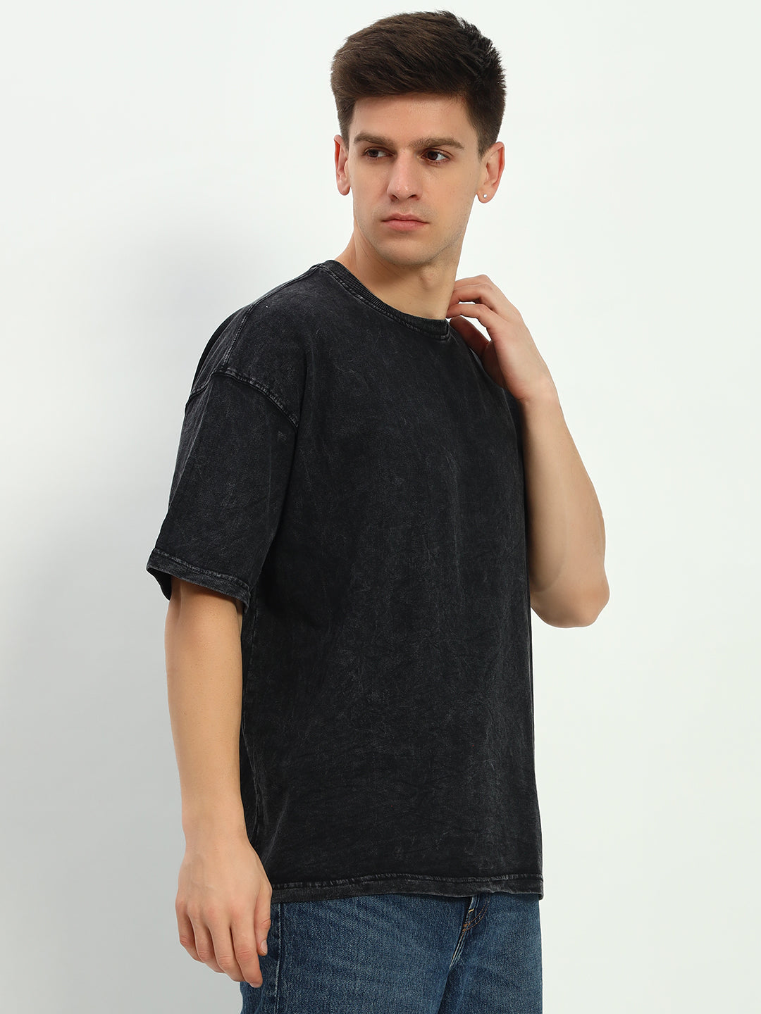 Acid Wash Black T-shirt – xzizt