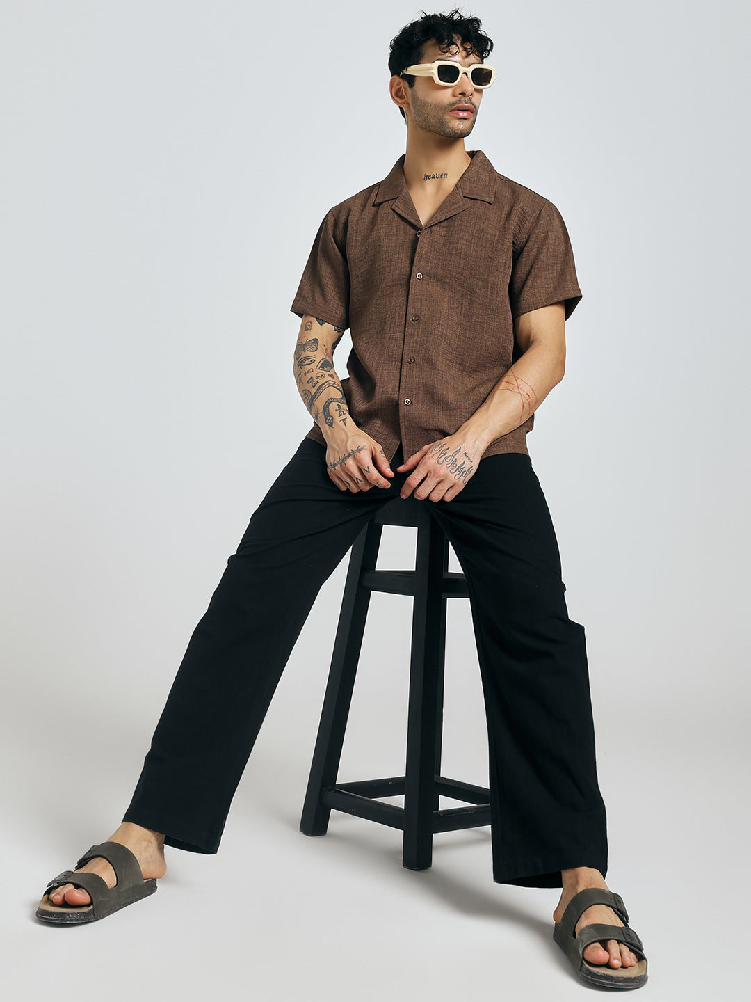 RELAXED LINEN PANT BLACK