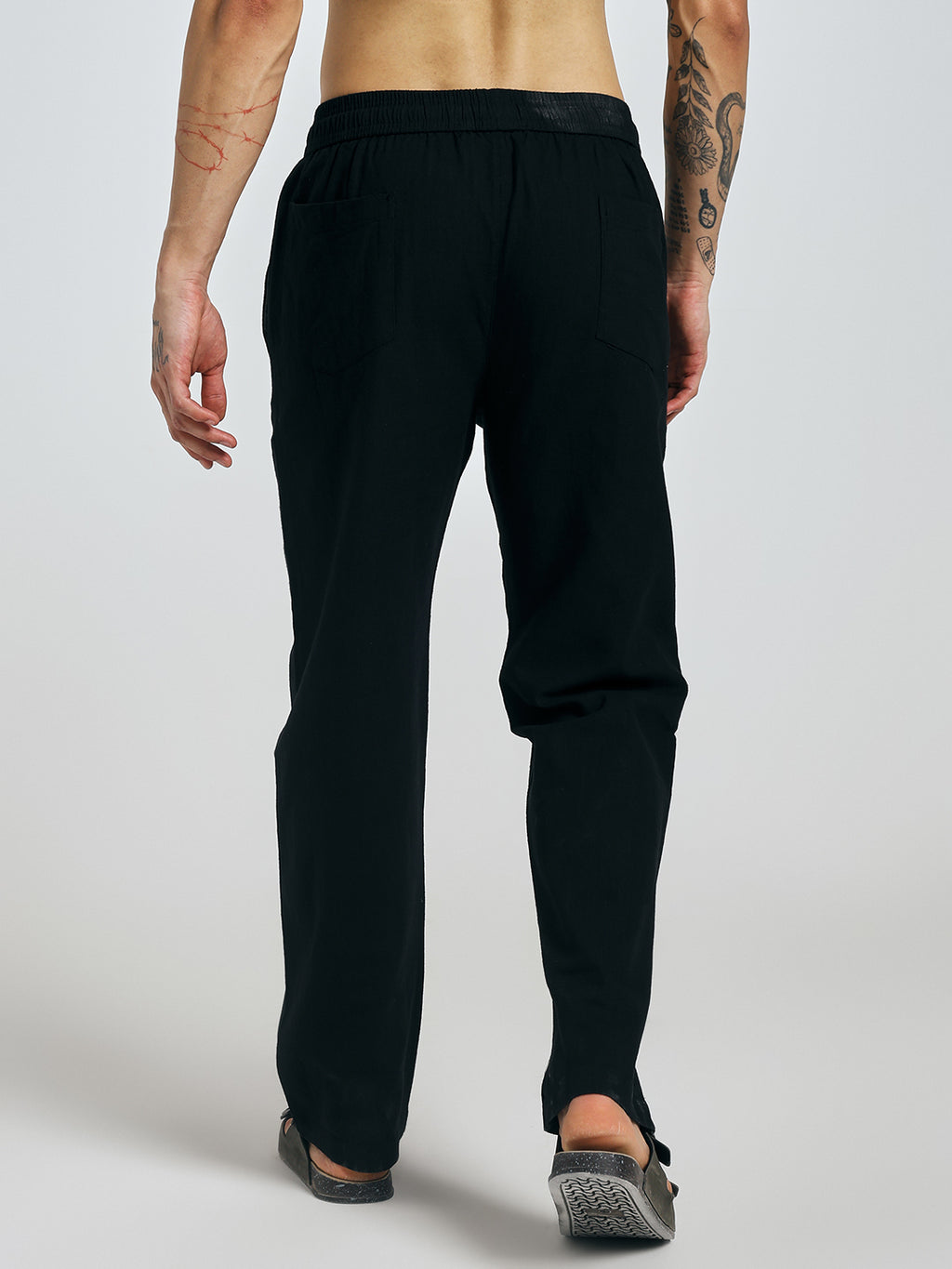 RELAXED LINEN PANT BLACK