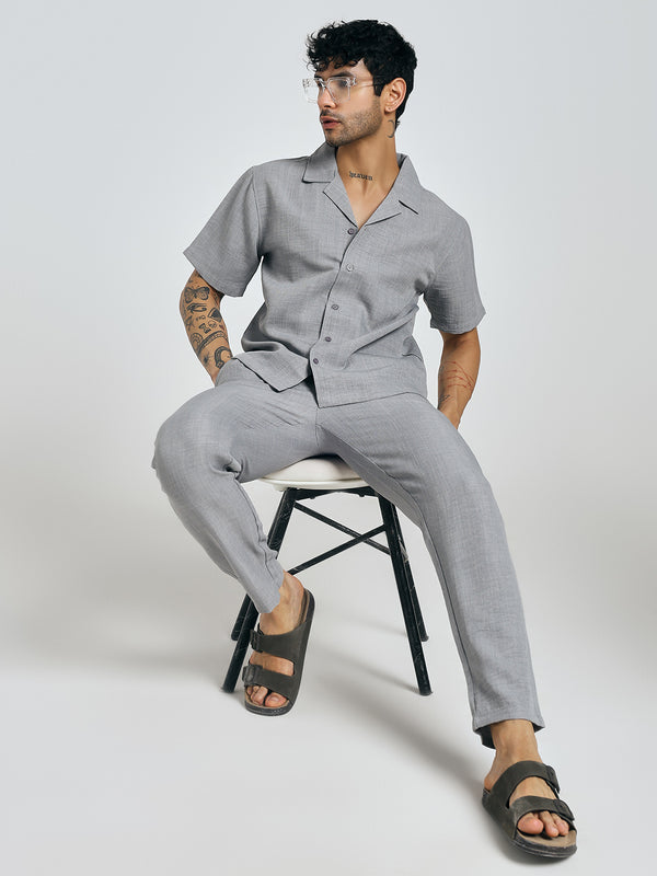 Grey Linen Co-ord Set
