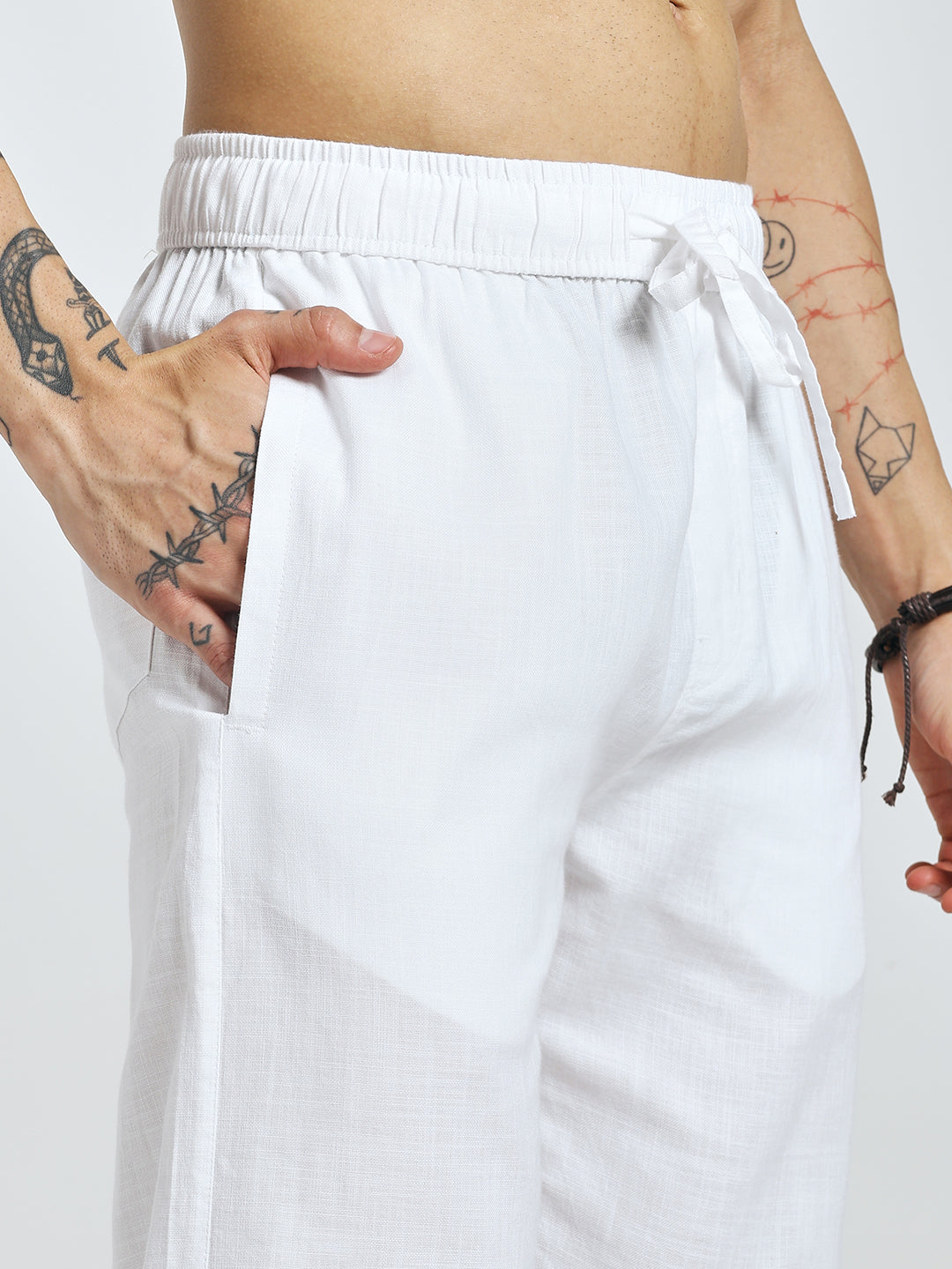 RELAXED LINEN PANT WHITE