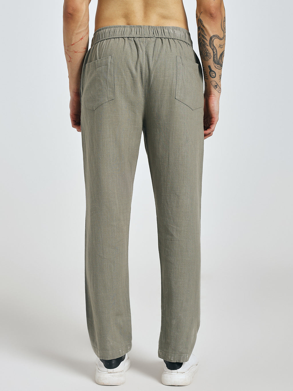 RELAXED LINEN PANT DARK GREY