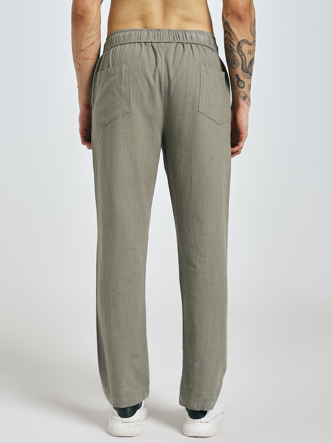 RELAXED LINEN PANT DARK GREY
