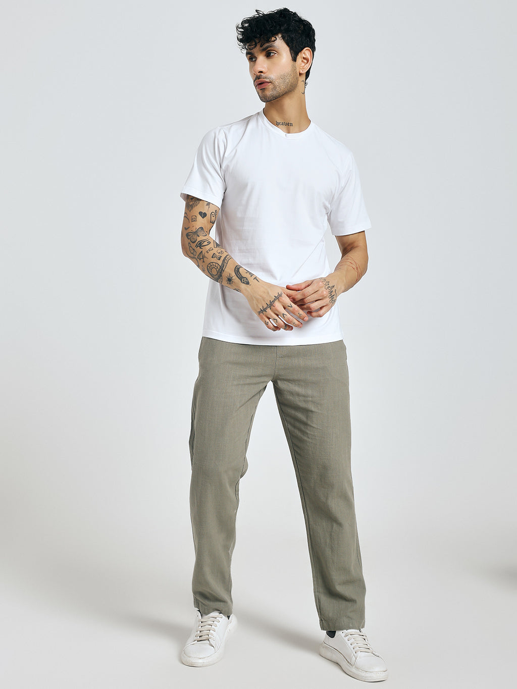 RELAXED LINEN PANT DARK GREY