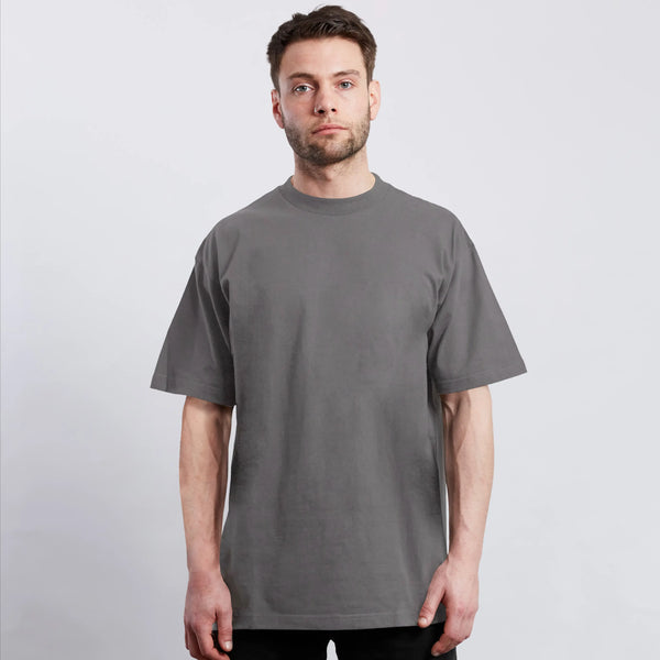 Grey Oversized Solid t-shirt 220 GSM