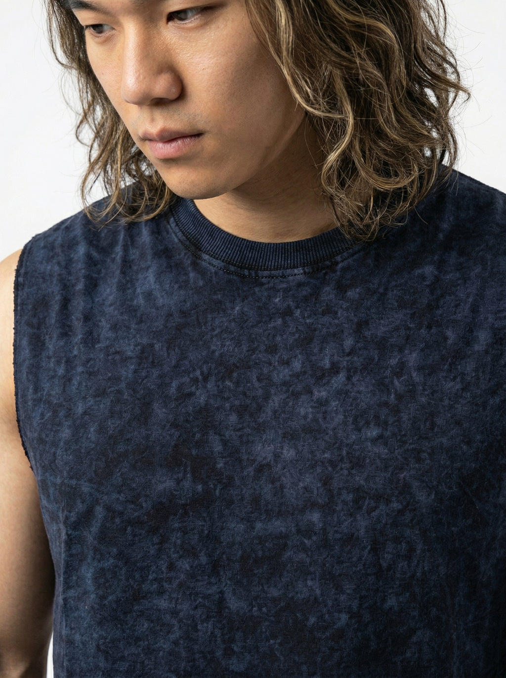 ACIDWASHED NAVY TANKTOP