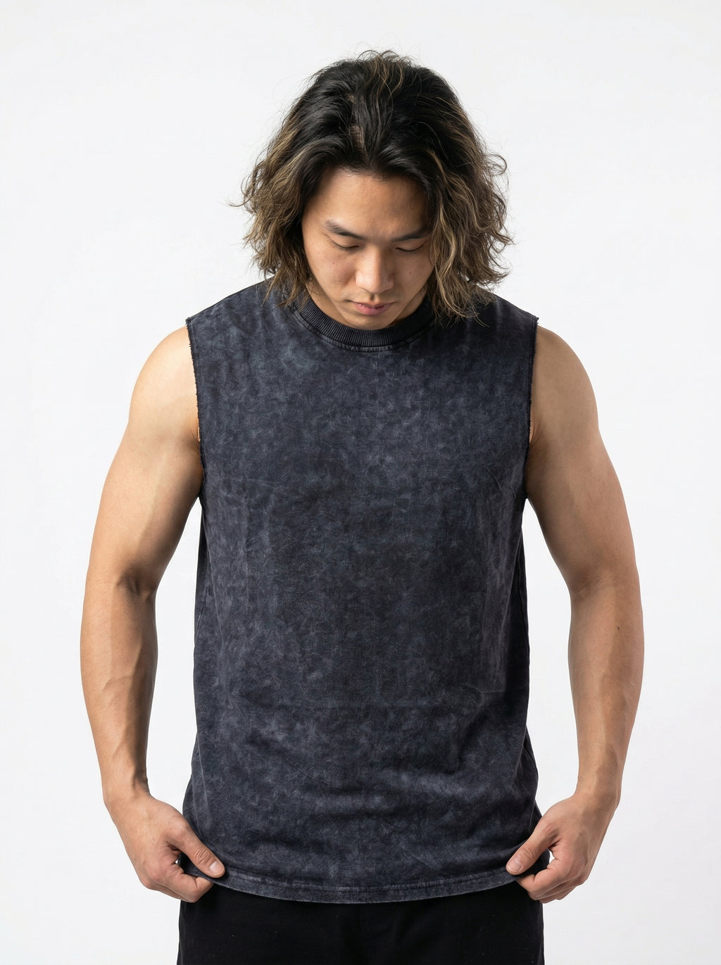 ACIDWASHED NAVY TANKTOP