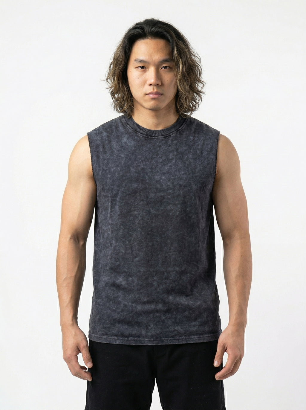 ACIDWASHED NAVY TANKTOP