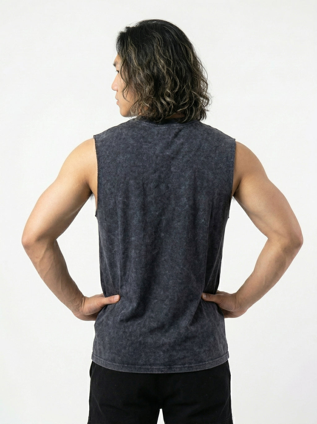 ACIDWASHED NAVY TANKTOP