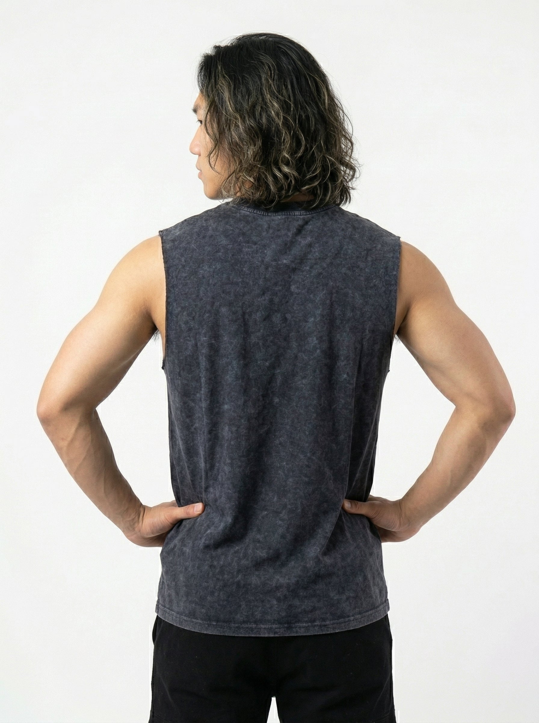 ACIDWASHED NAVY TANKTOP