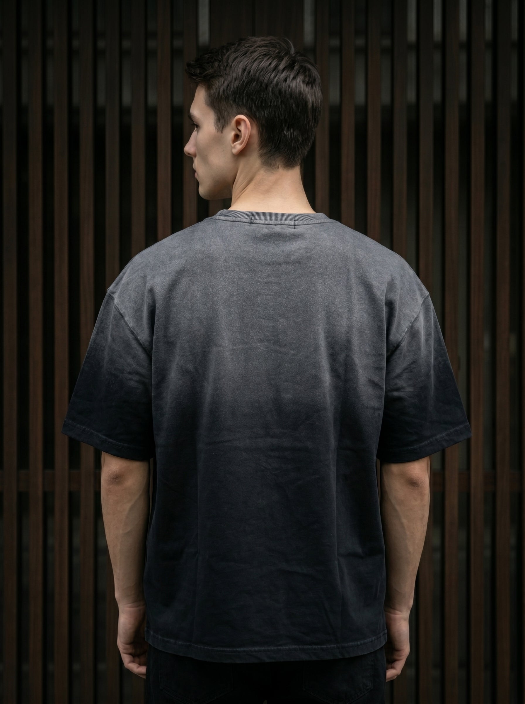 FADED WASH BLACK T-SHIRT