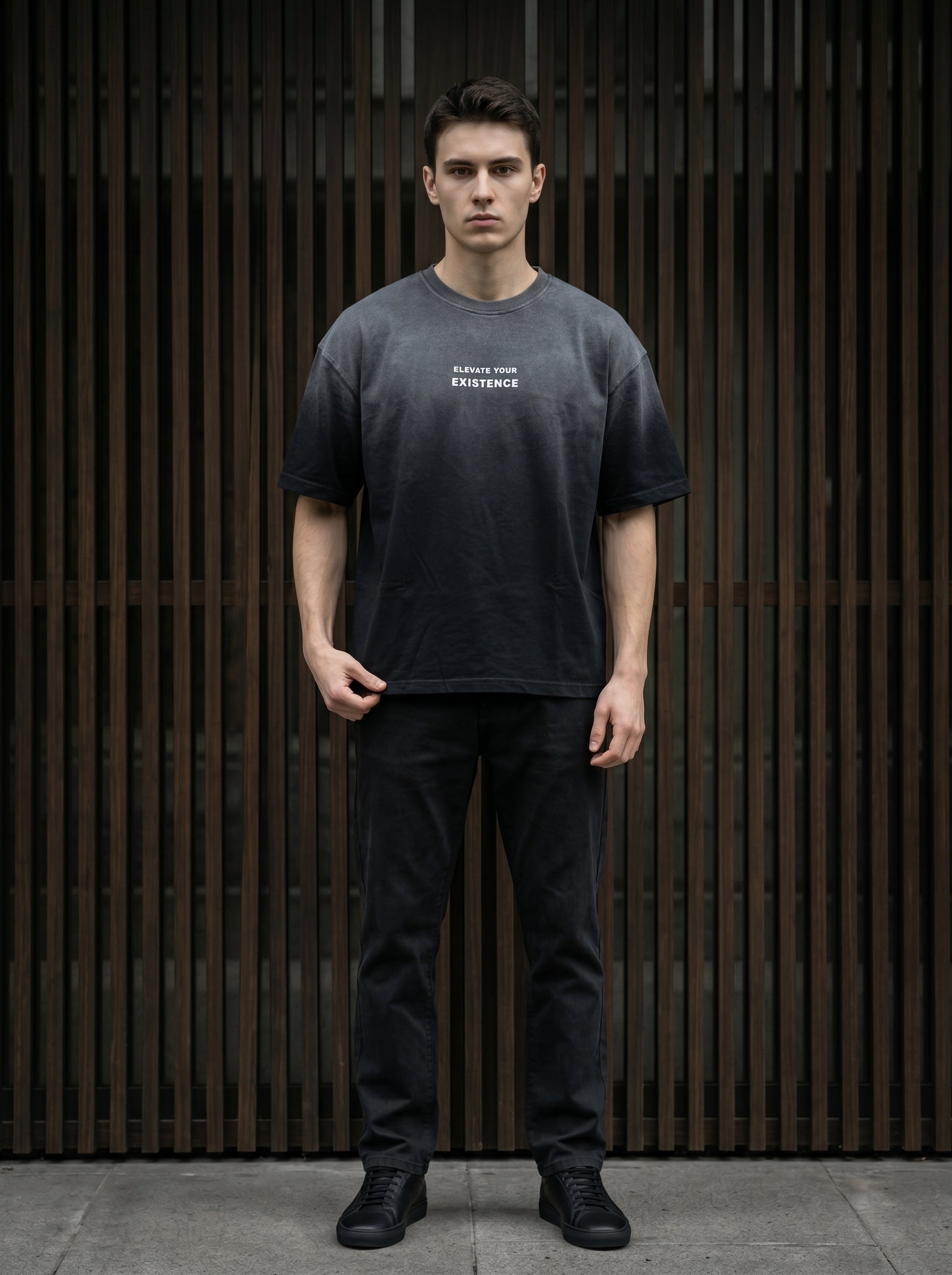 FADED WASH BLACK T-SHIRT