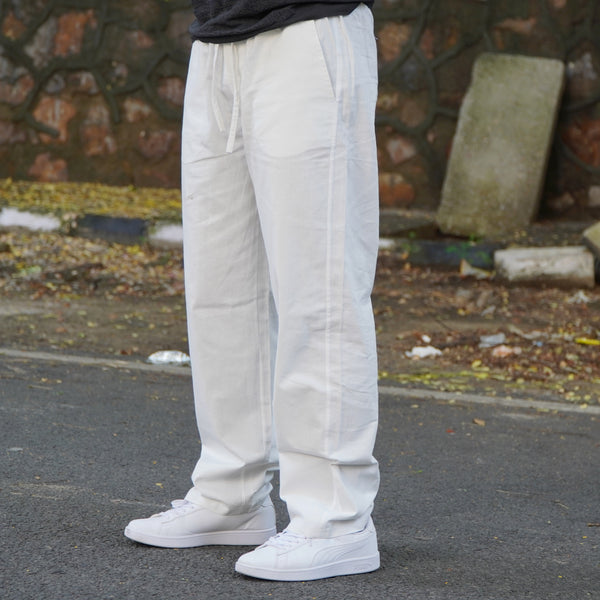 White Linen Cotton Pants