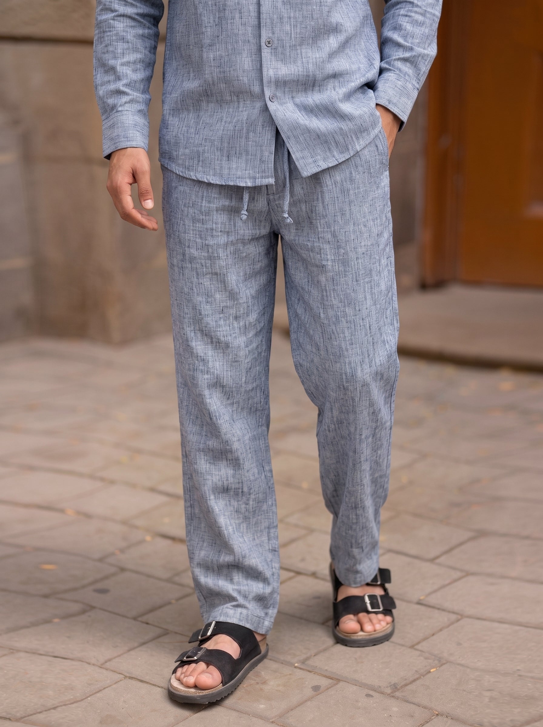 RELAXED LINEN SET BLUE