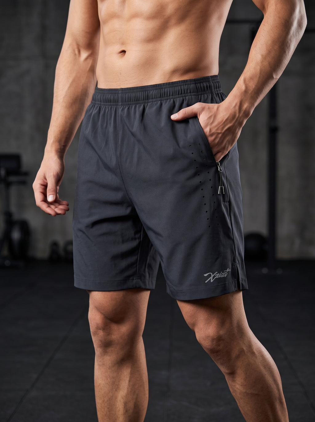 NAVY BLUE GYM SHORTS
