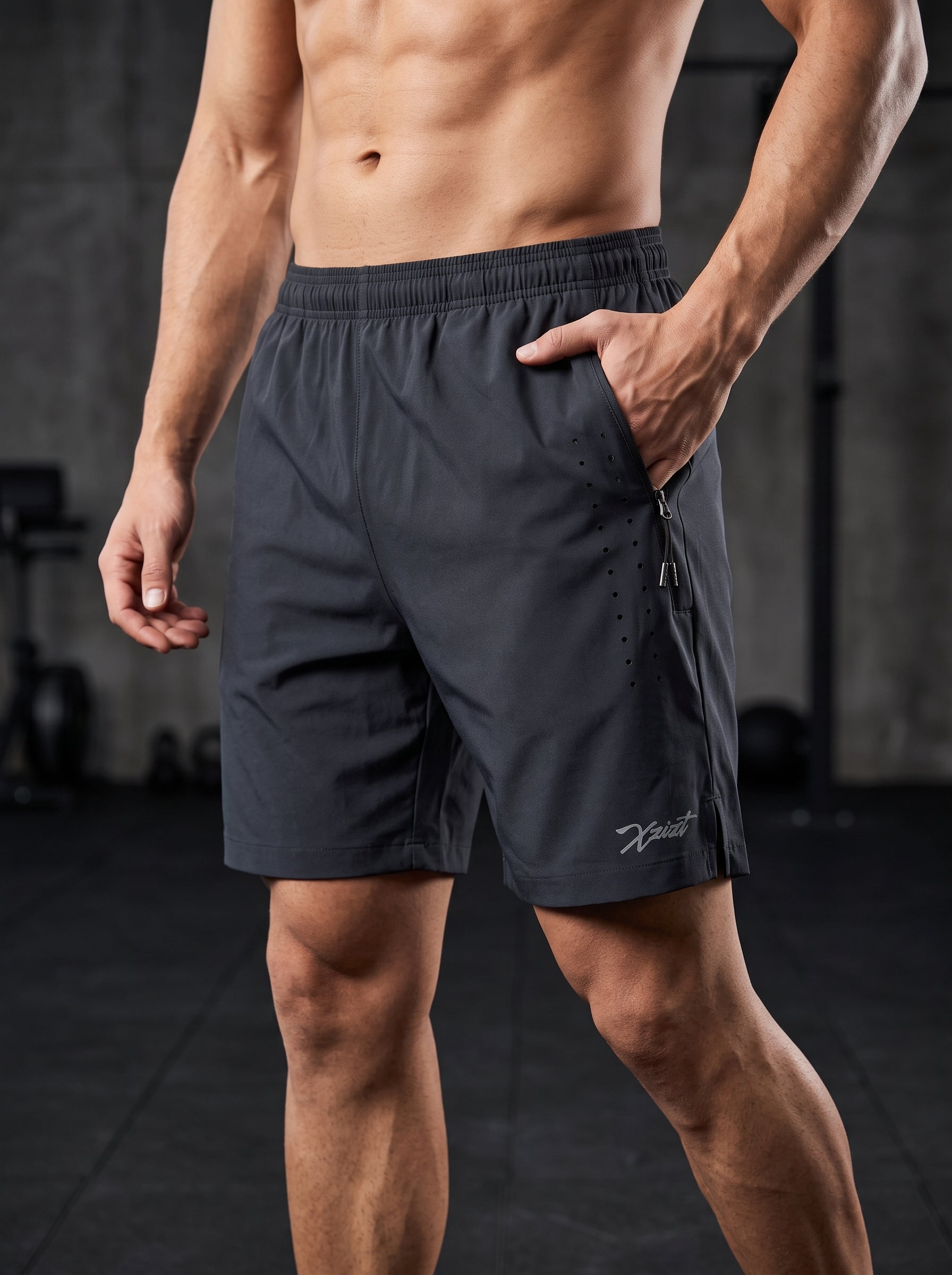 NAVY BLUE GYM SHORTS