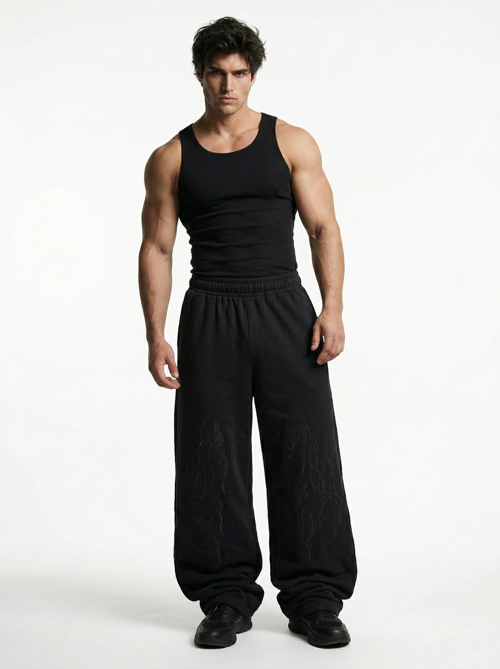 SHADOW MARK BAGGY PANTS