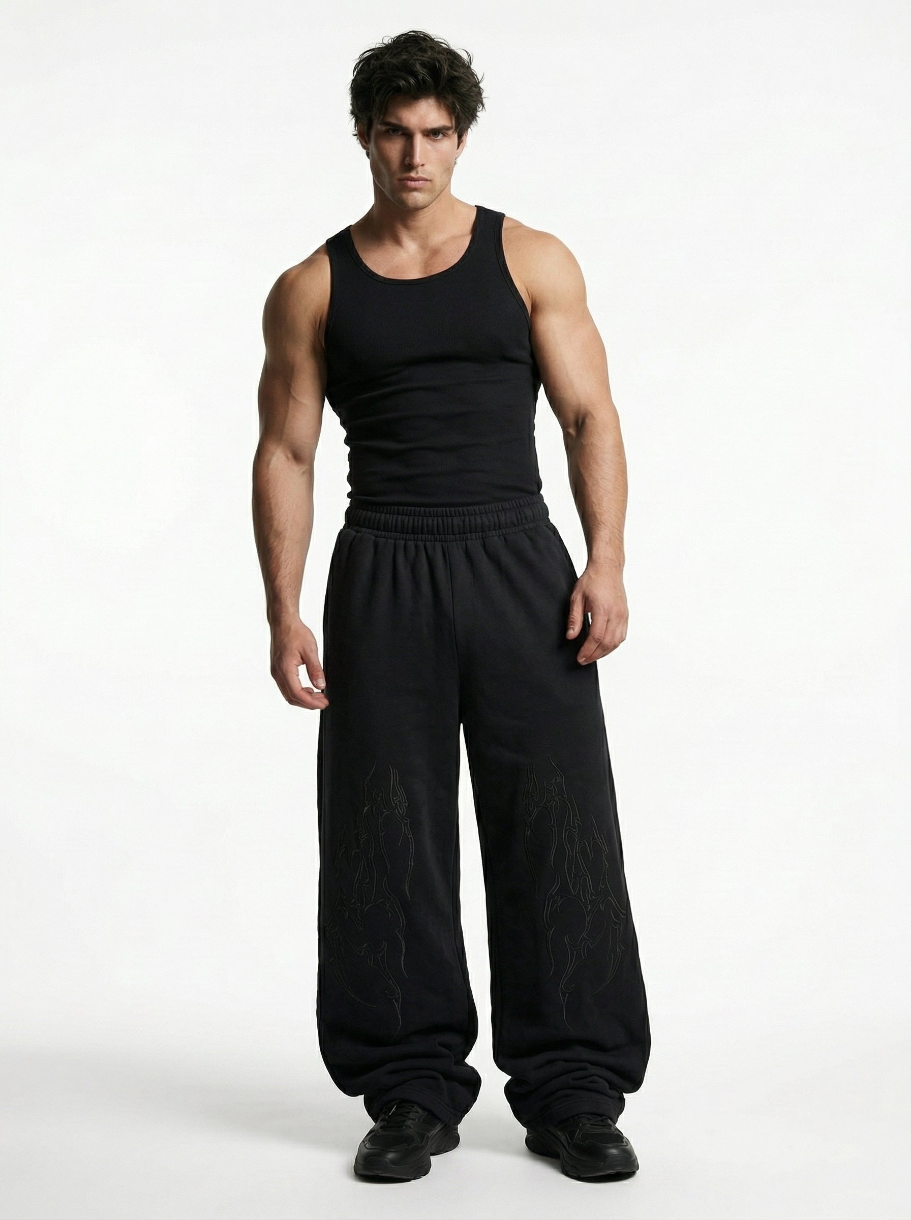 SHADOW MARK BAGGY PANTS