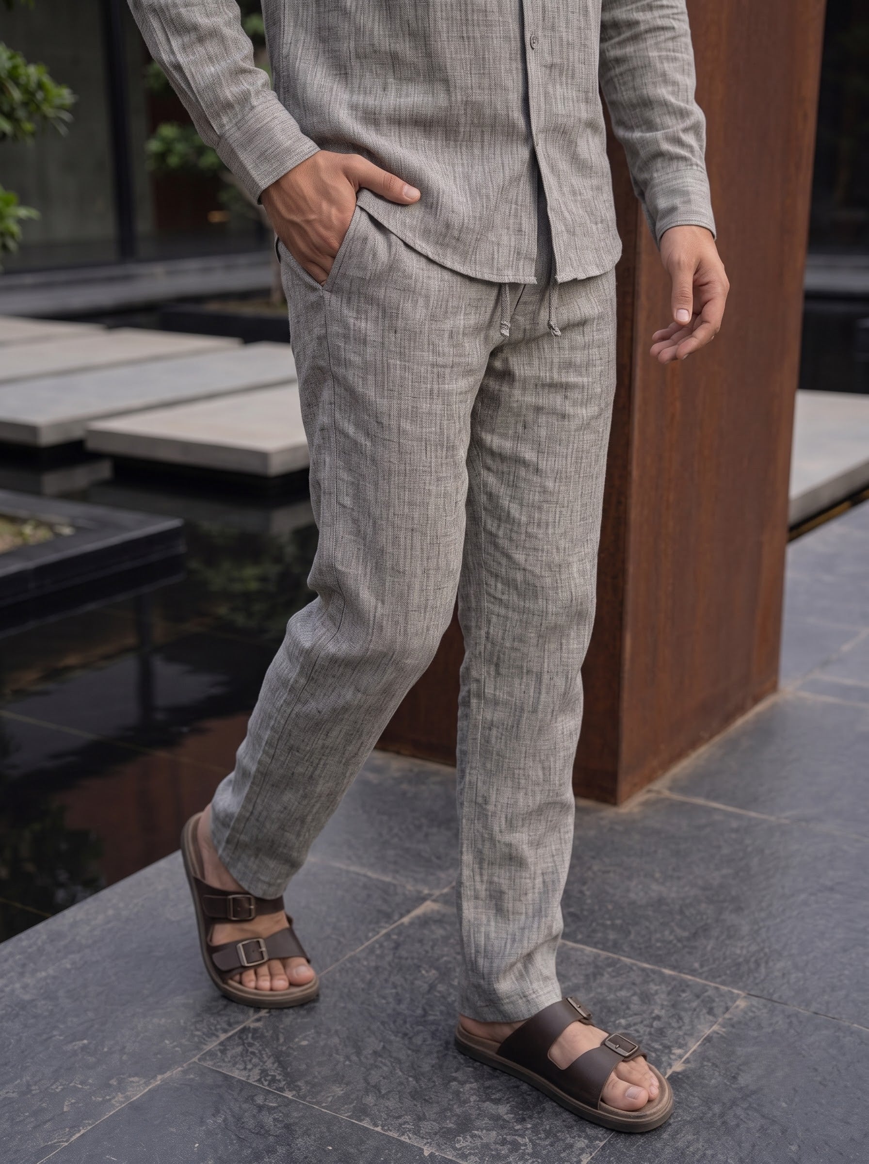 RELAXED LINEN SET GREY