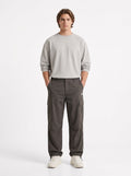 OLIVE GREY PARACHUTE CARGO PANTS