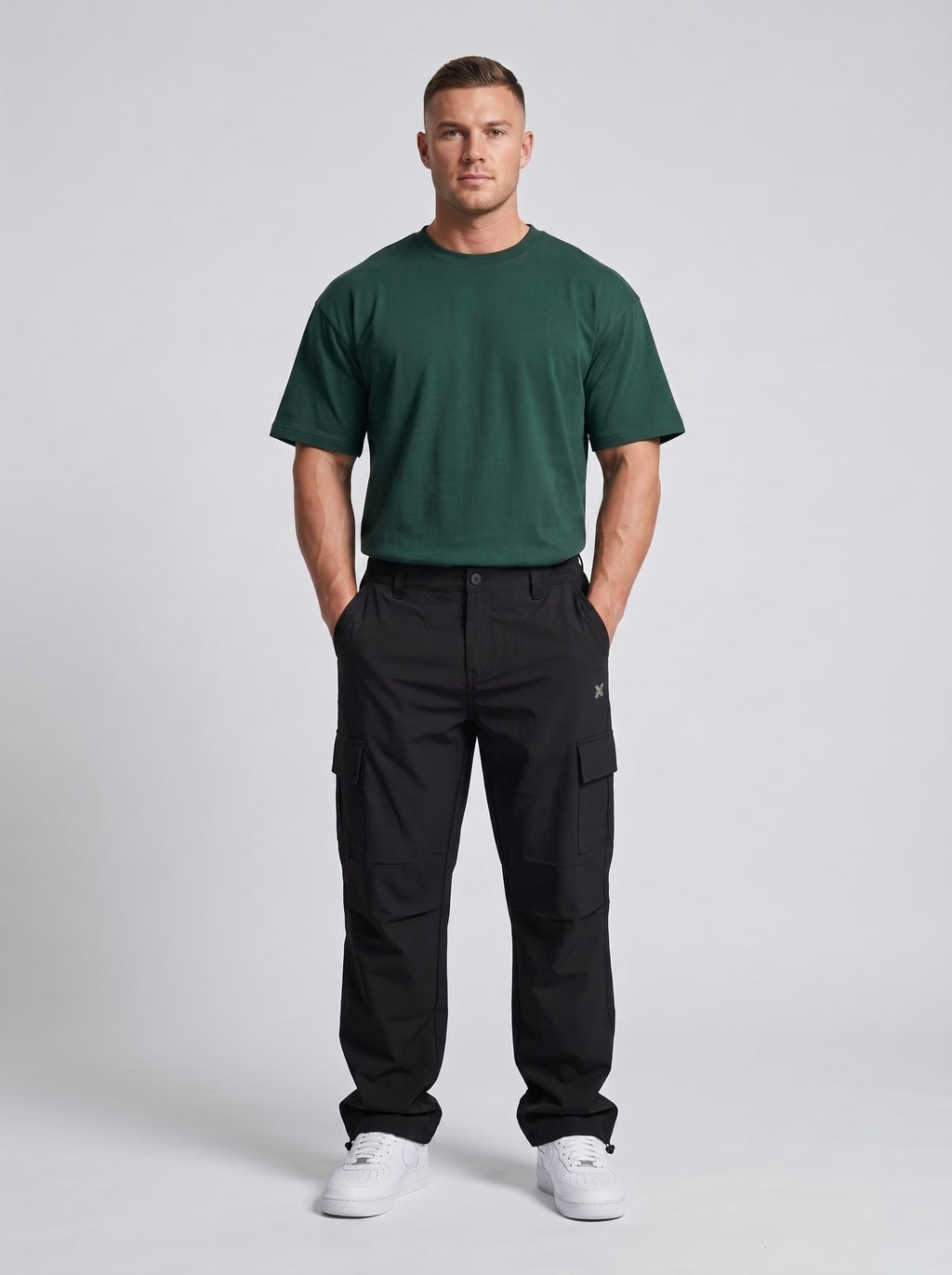 BLACK PARACHUTE CARGO PANTS