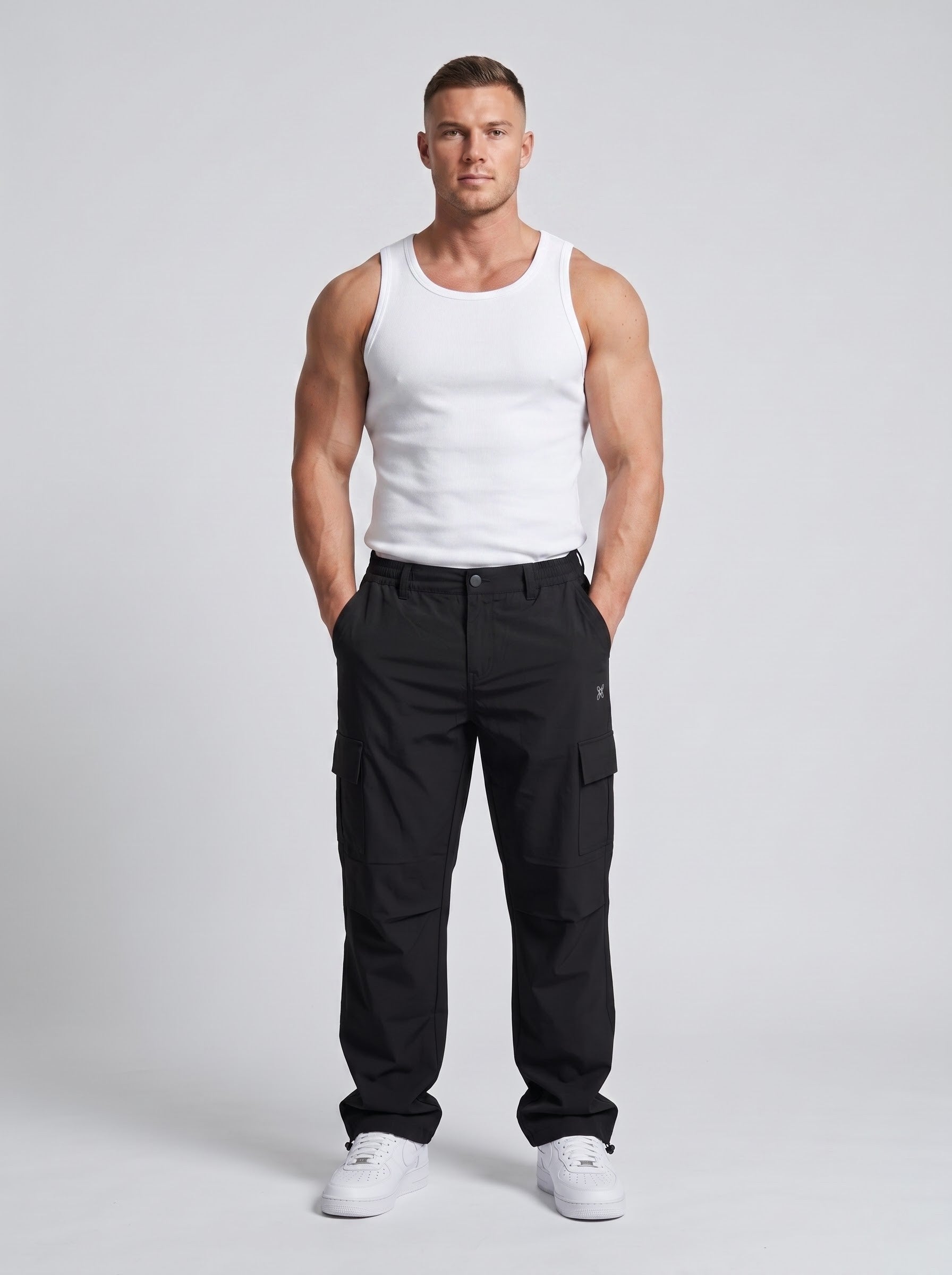BLACK PARACHUTE CARGO PANTS
