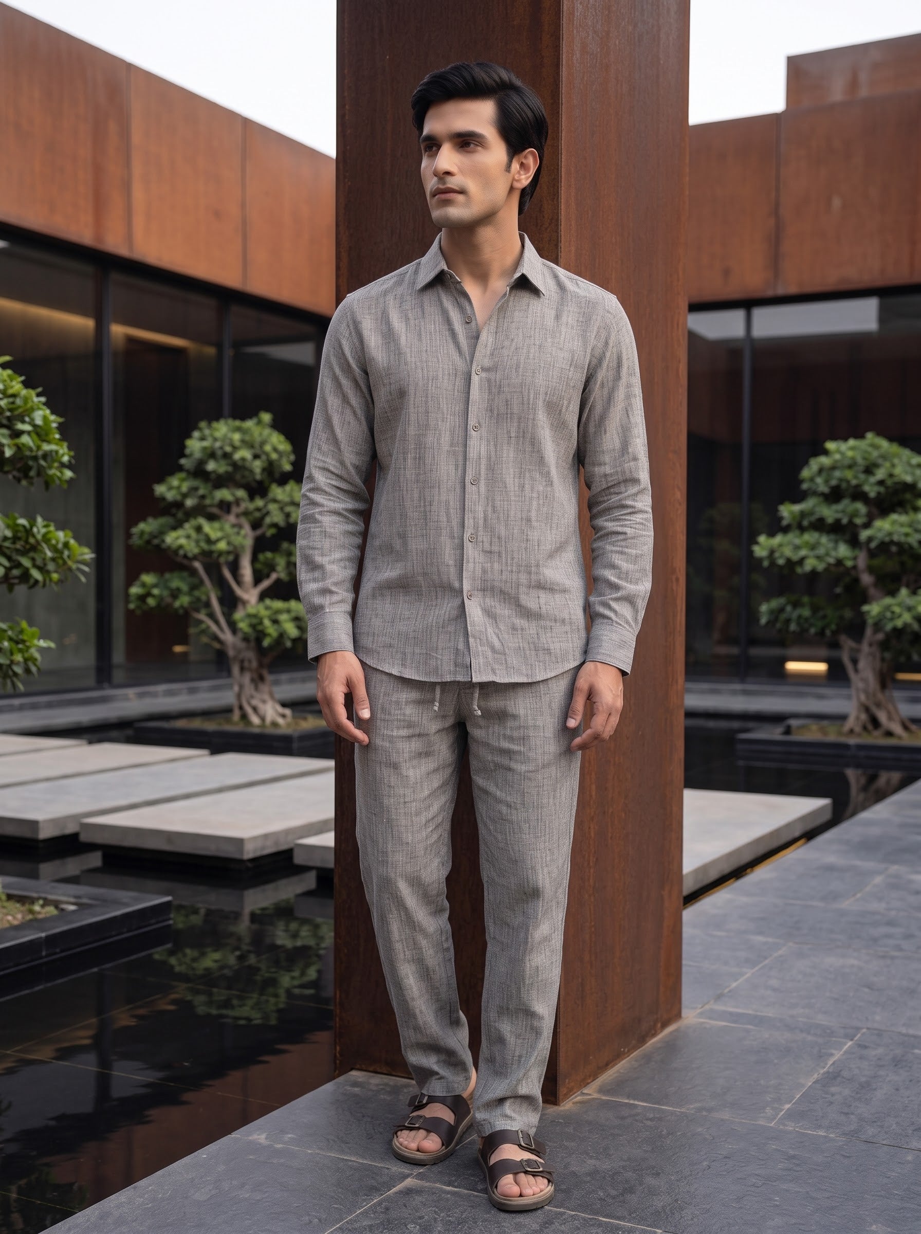 RELAXED LINEN SET GREY