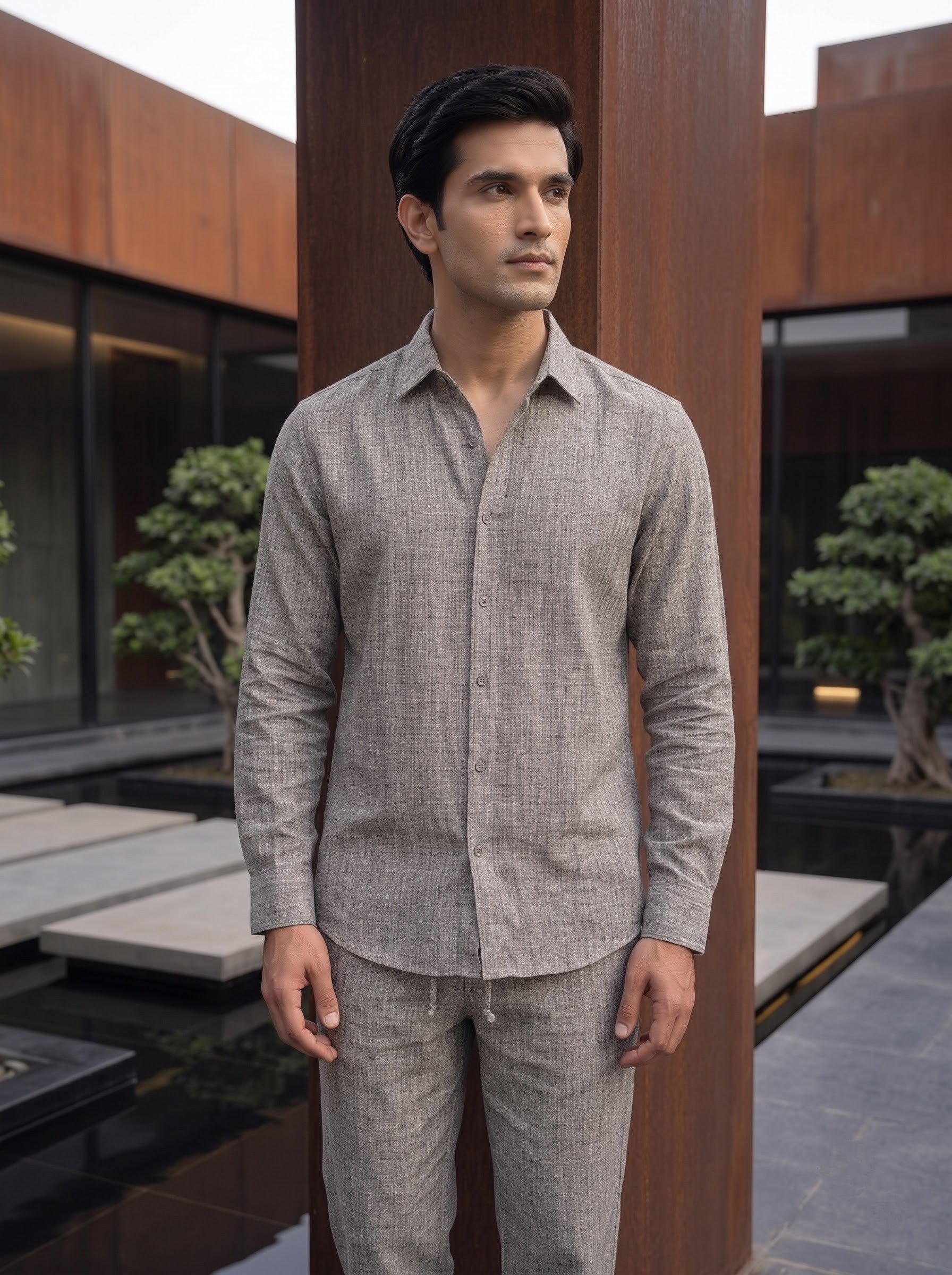 RELAXED LINEN SET GREY