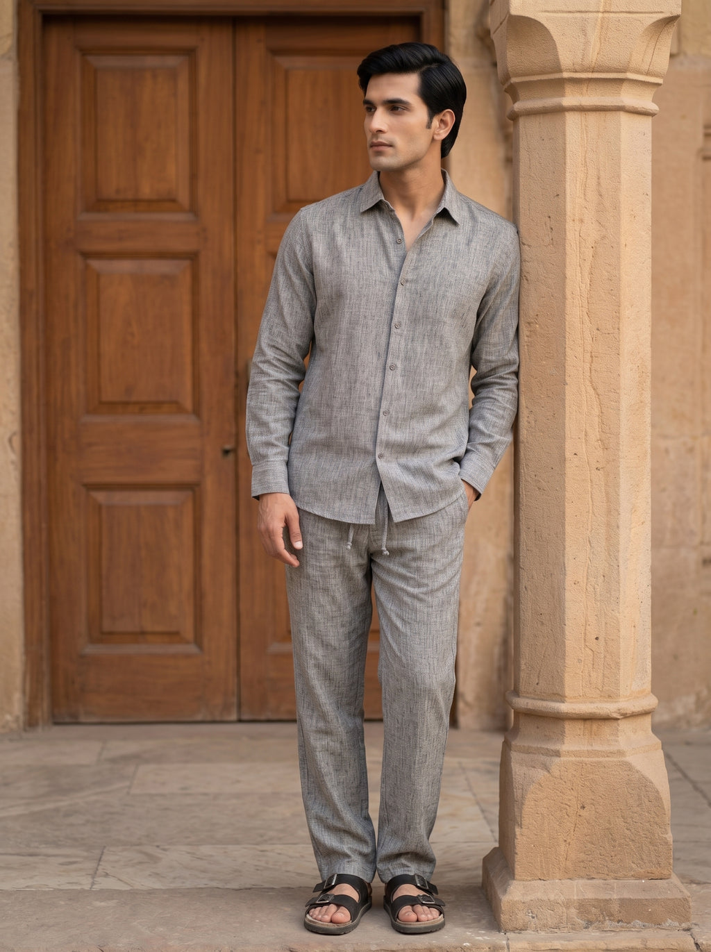 RELAXED LINEN SET GREY