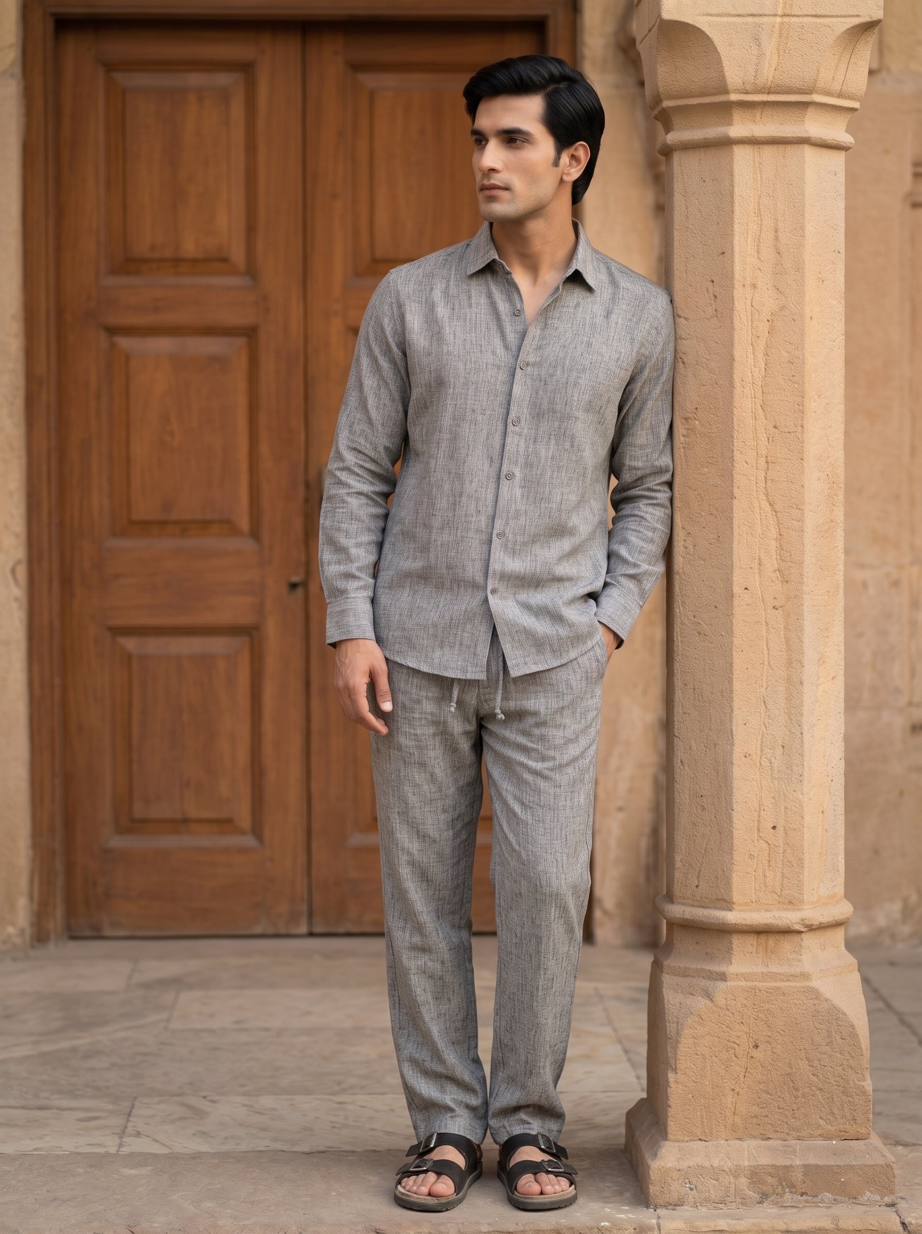RELAXED LINEN SET GREY