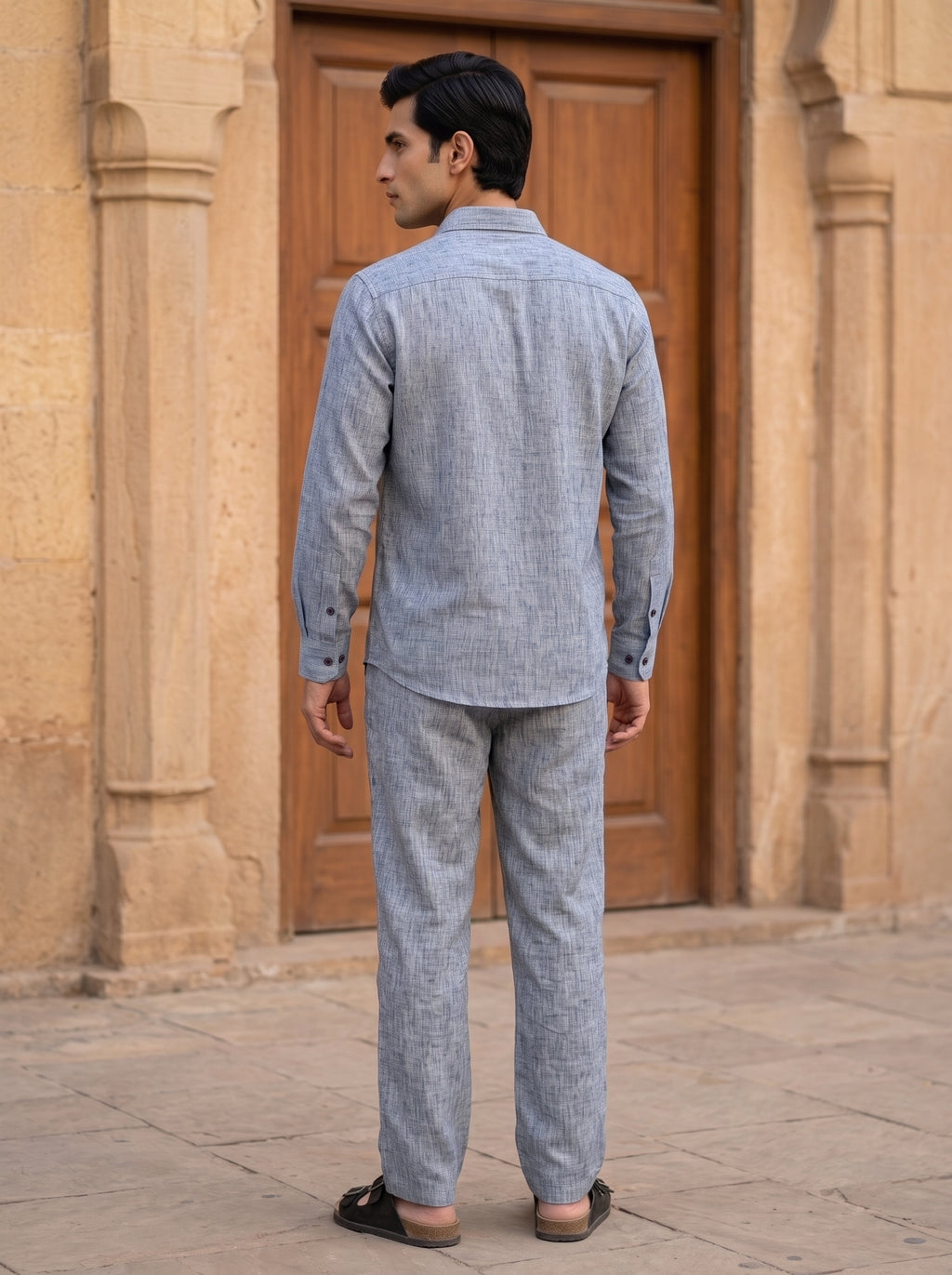 RELAXED LINEN SET BLUE