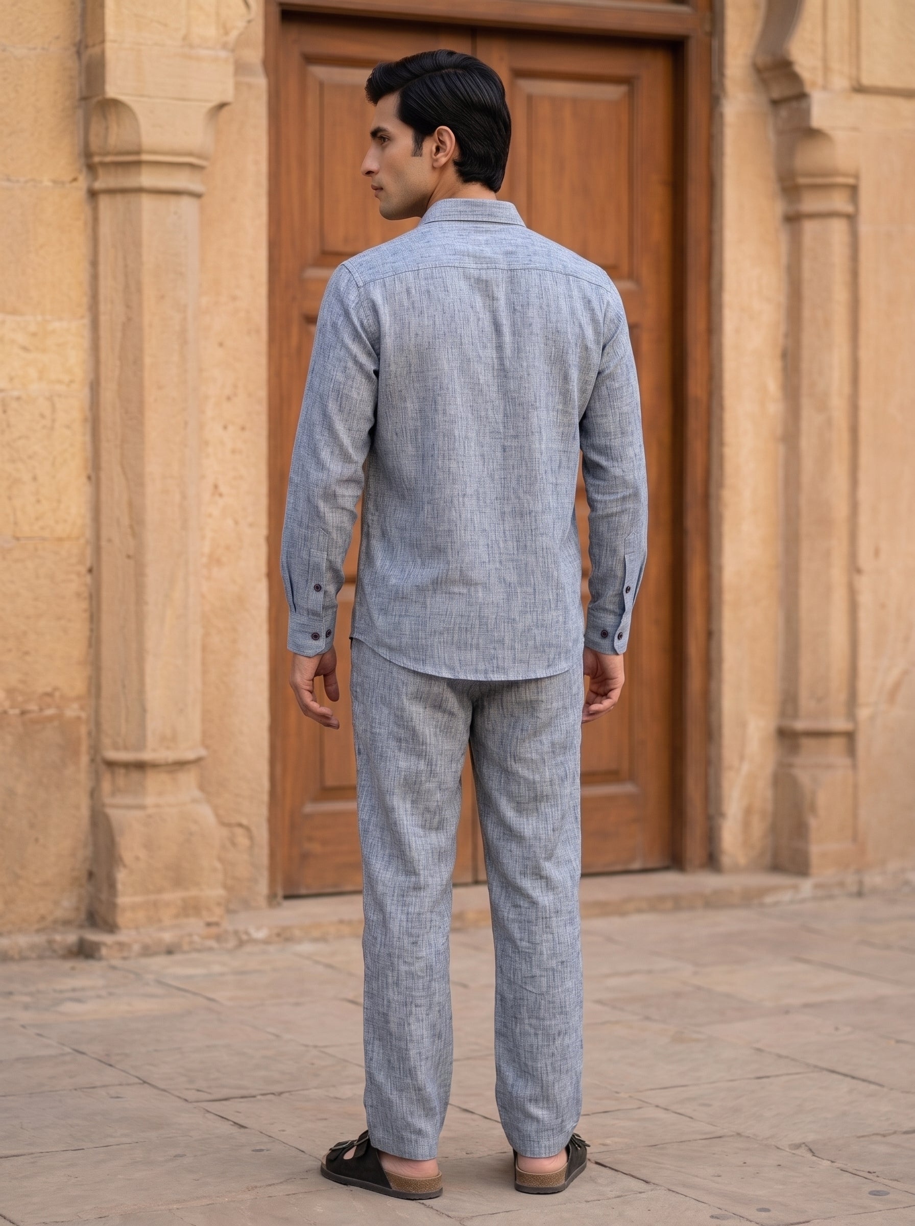 RELAXED LINEN SET BLUE