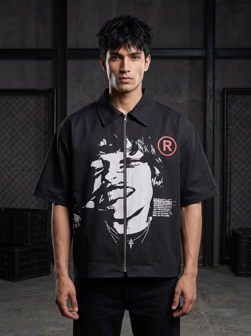 BLACKOUT ZIPPER T-SHIRT