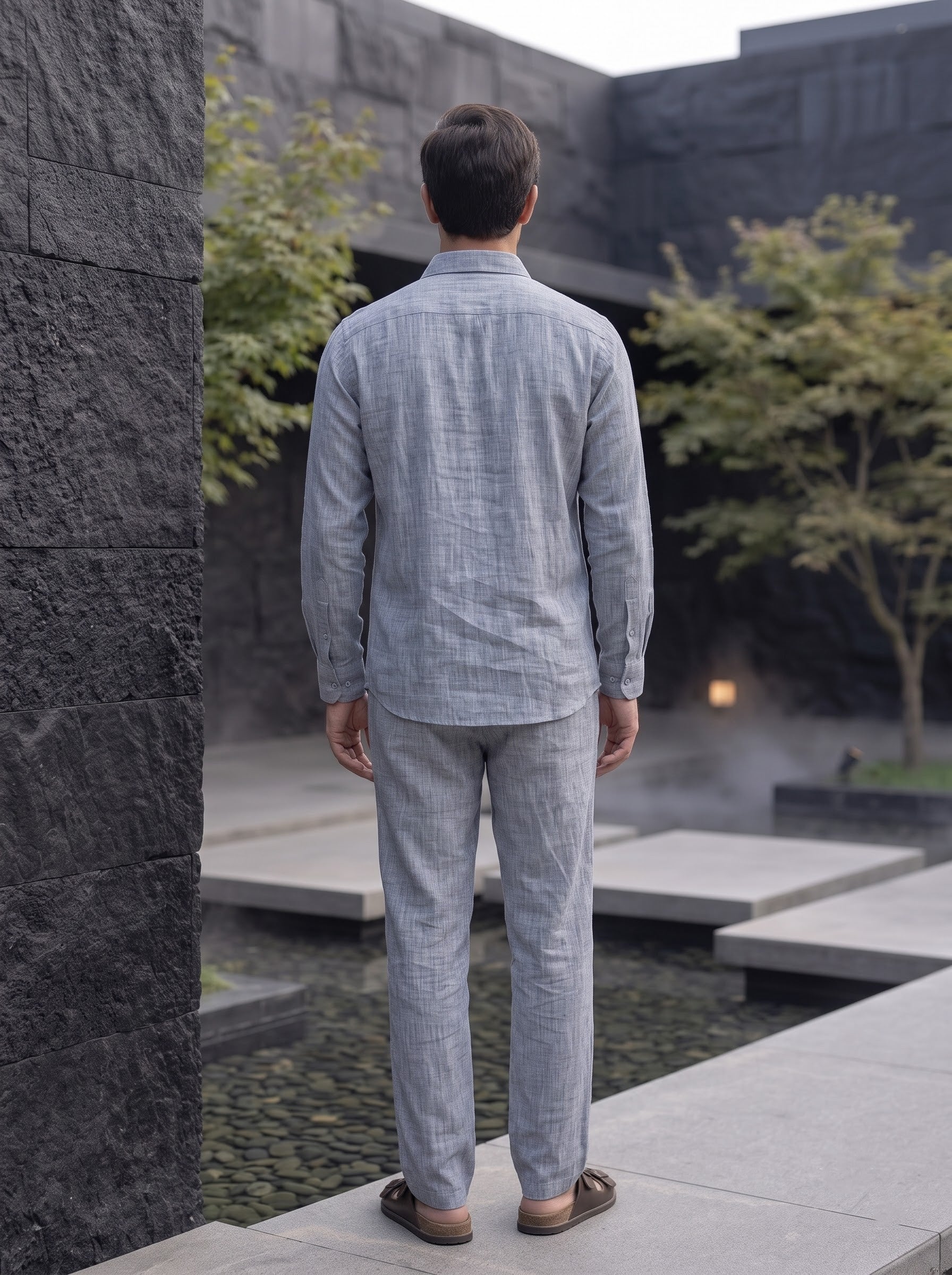 RELAXED LINEN SET BLUE