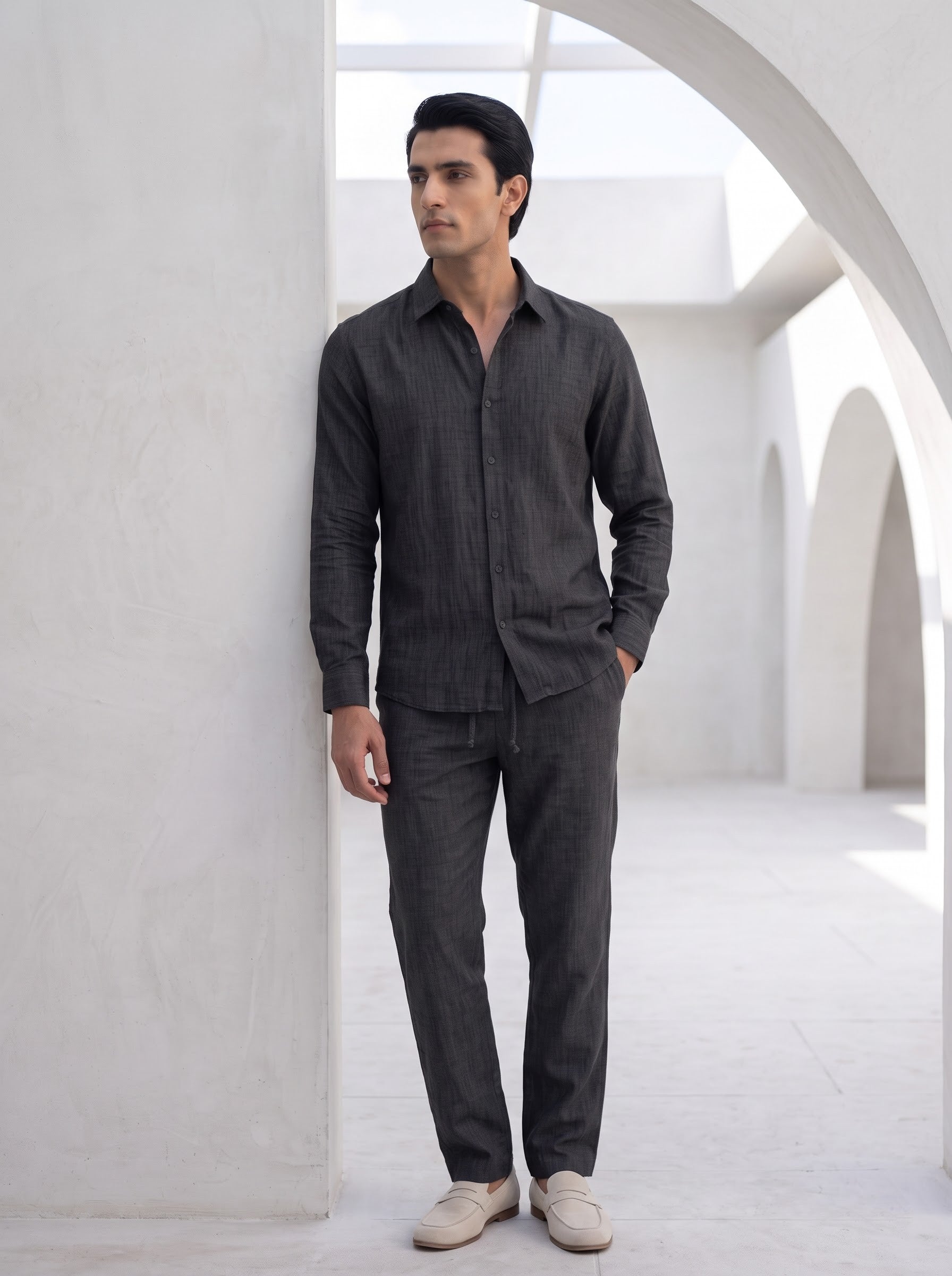 RELAXED LINEN SET BLACK