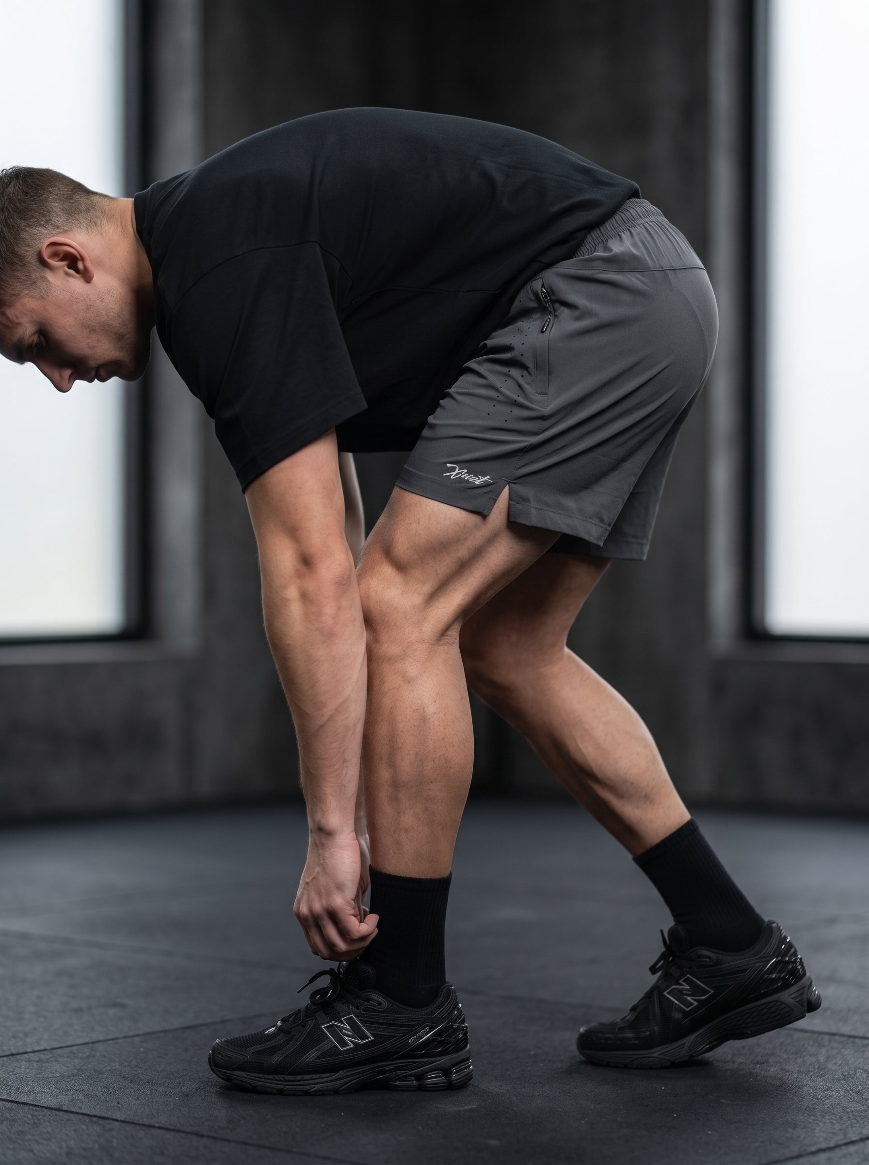 DARK GREY GYM SHORTS