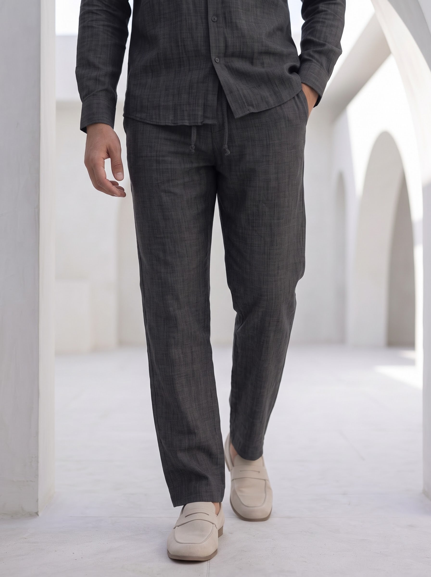 RELAXED LINEN SET BLACK