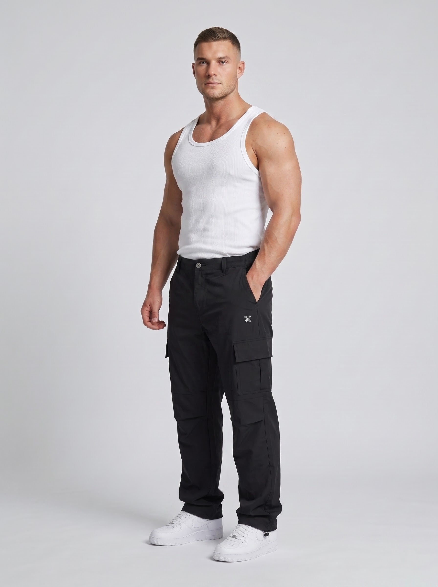 BLACK PARACHUTE CARGO PANTS