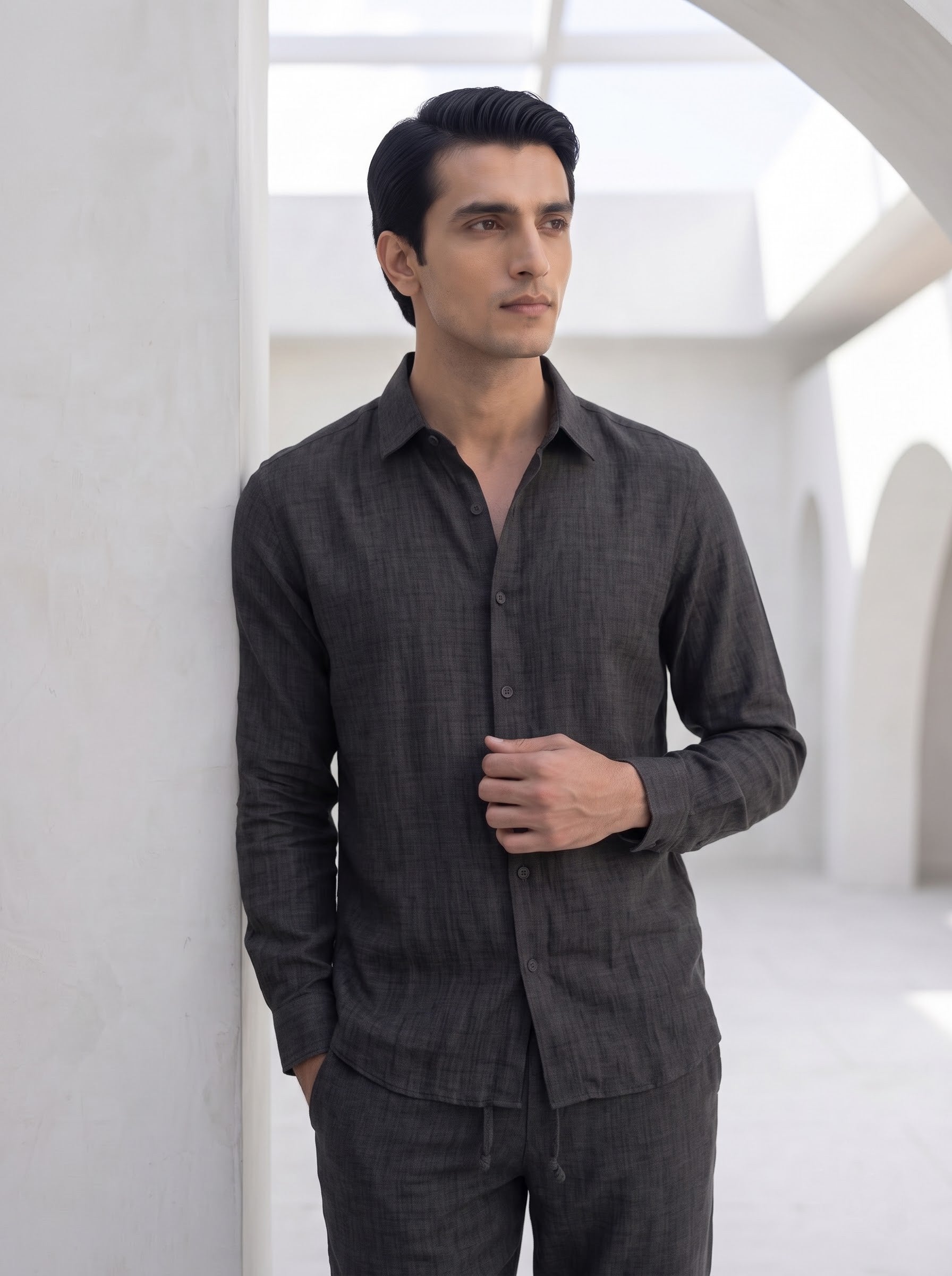 RELAXED LINEN SET BLACK