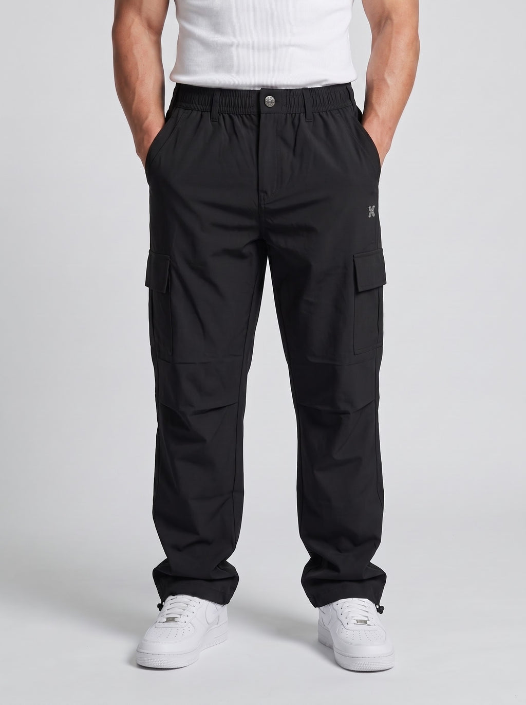 BLACK PARACHUTE CARGO PANTS