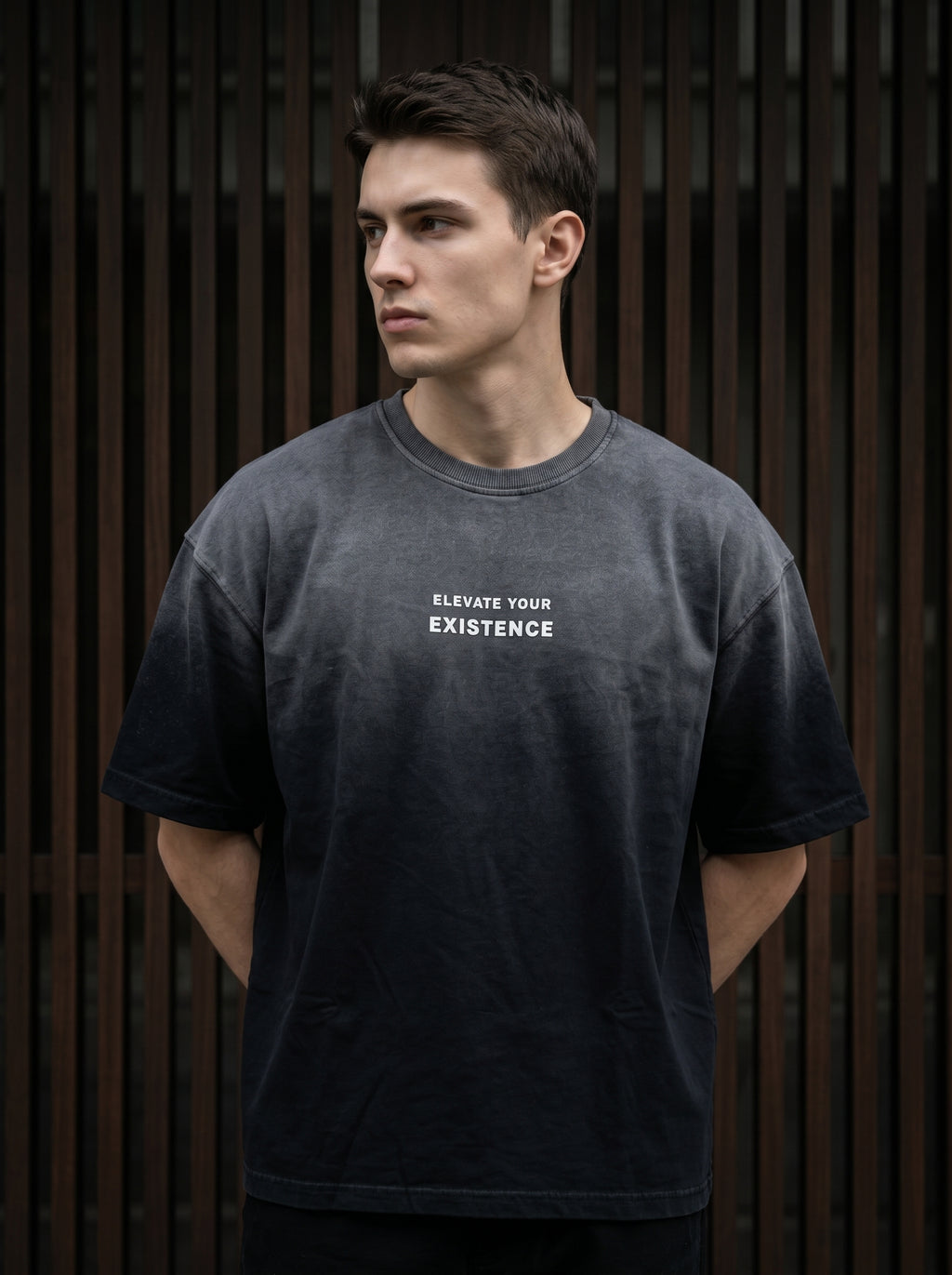 FADED WASH BLACK T-SHIRT