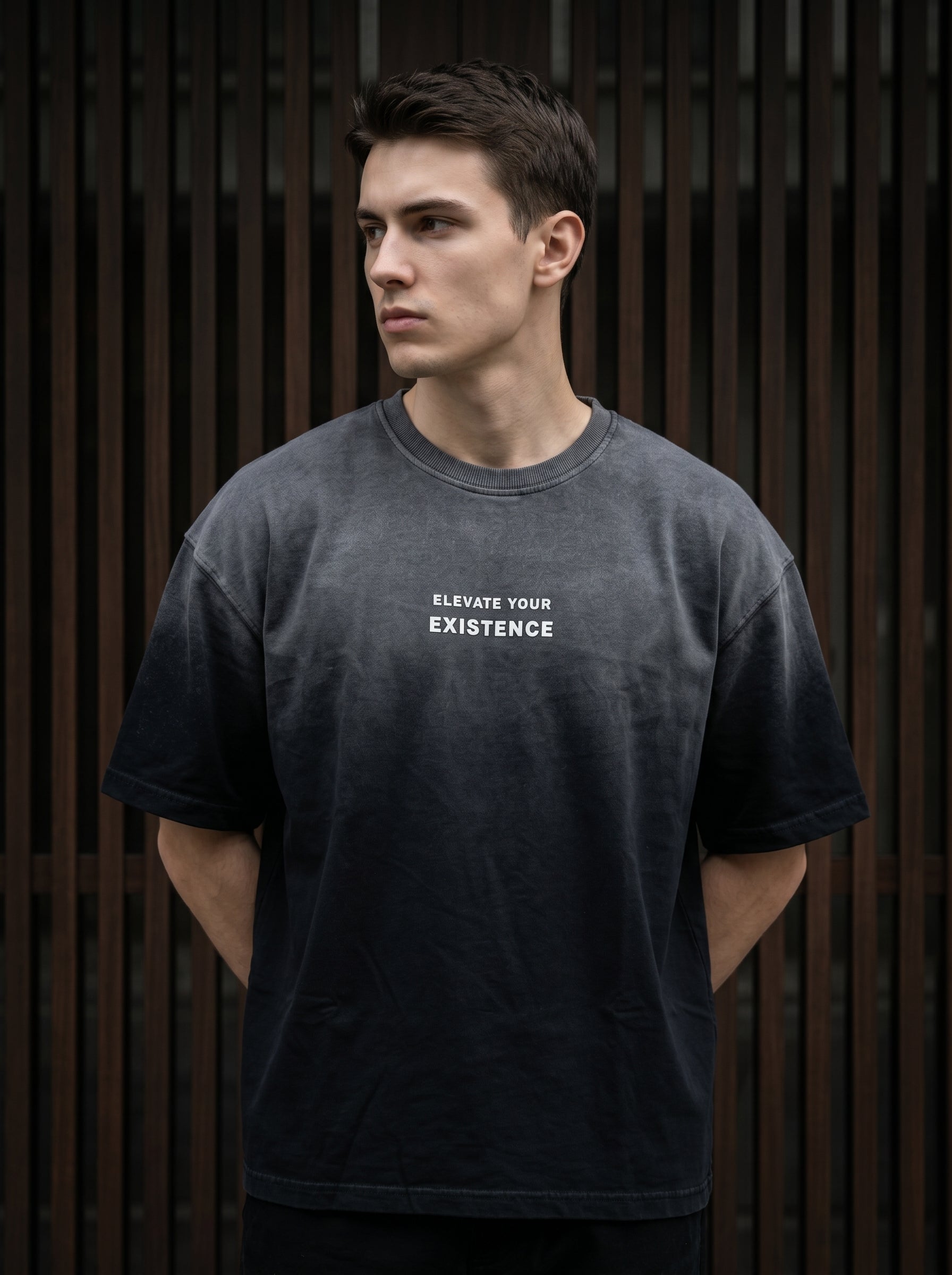 FADED WASH BLACK T-SHIRT