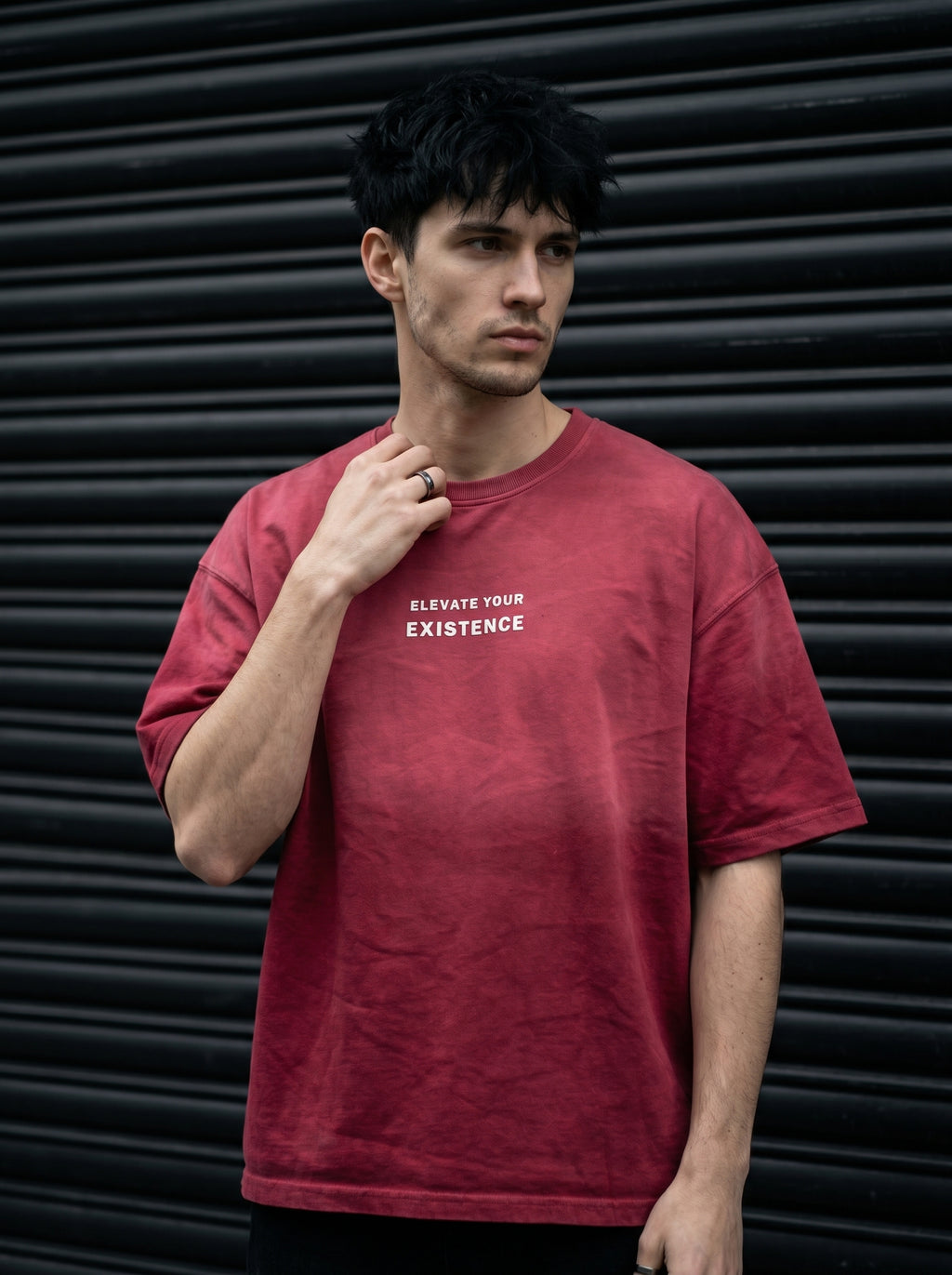 FADED WASH RED T-SHIRT