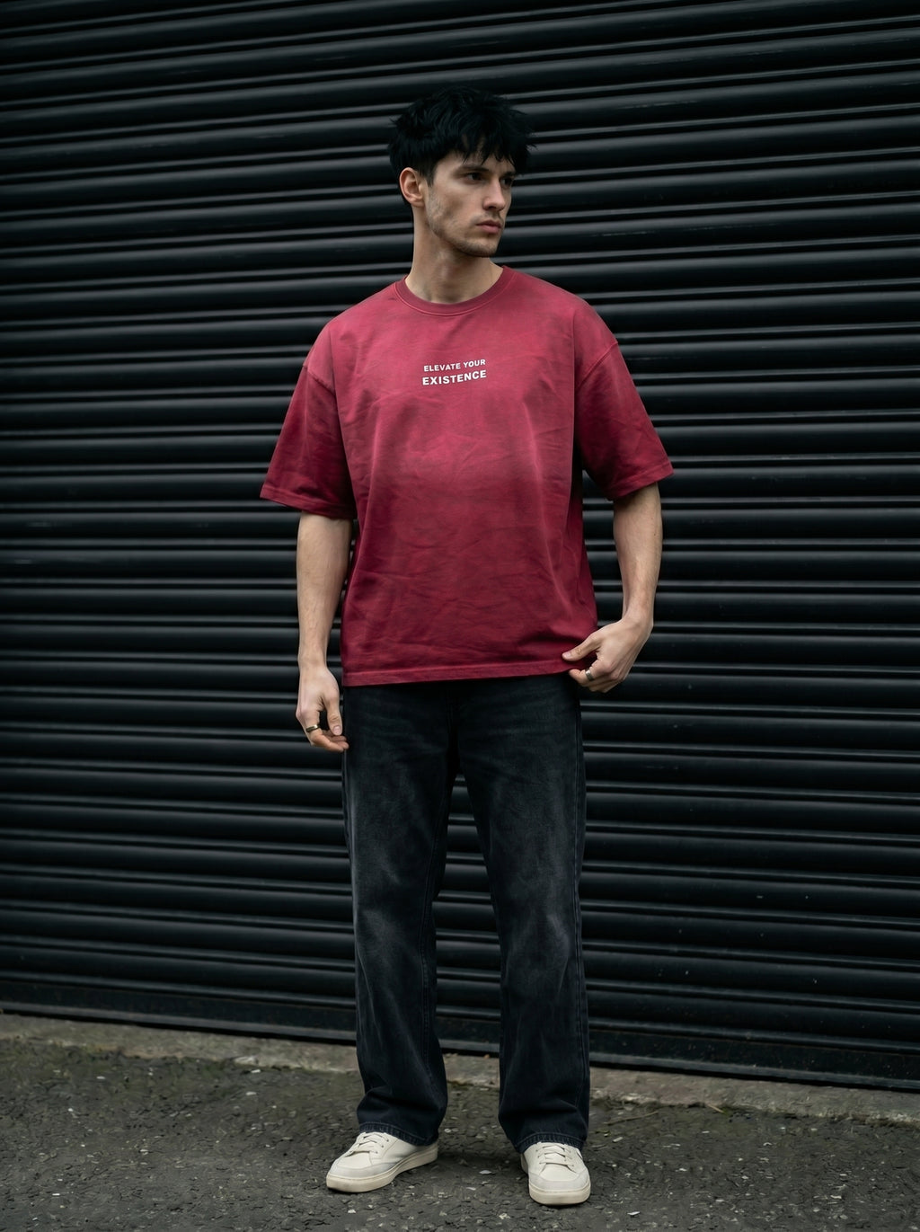 FADED WASH RED T-SHIRT