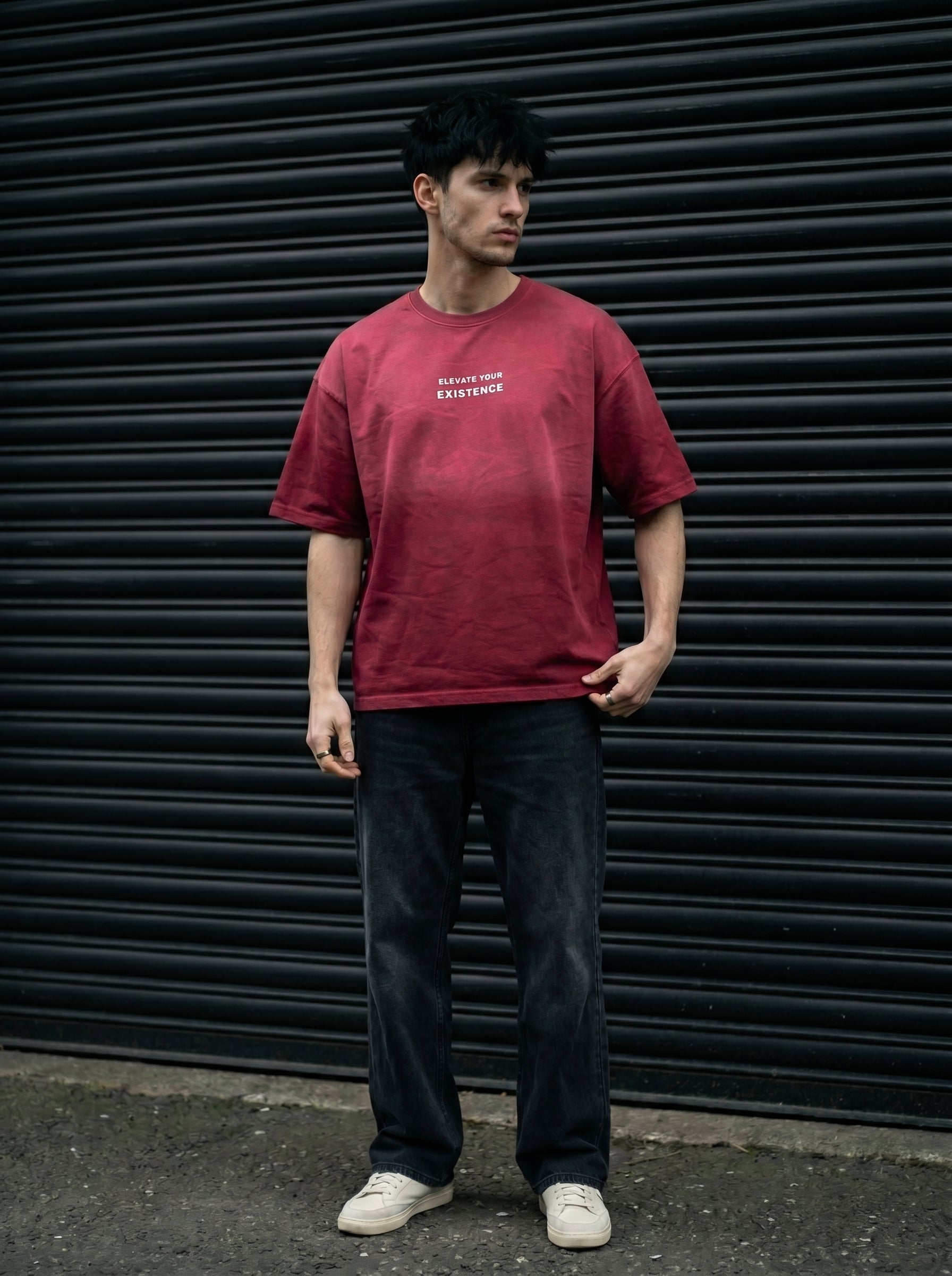 FADED WASH RED T-SHIRT