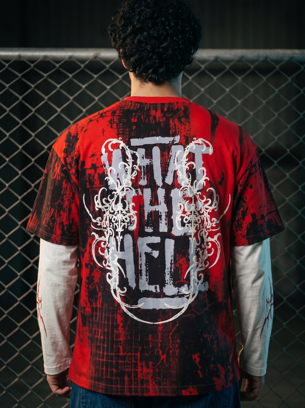 CRIMSON LAYERED T-SHIRT