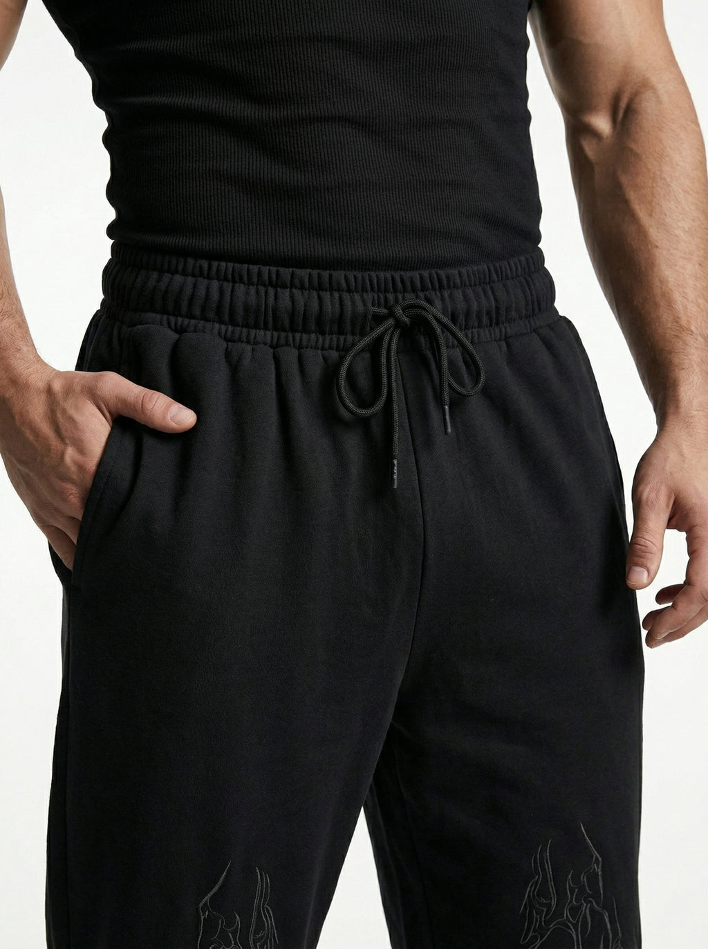 SHADOW MARK BAGGY PANTS