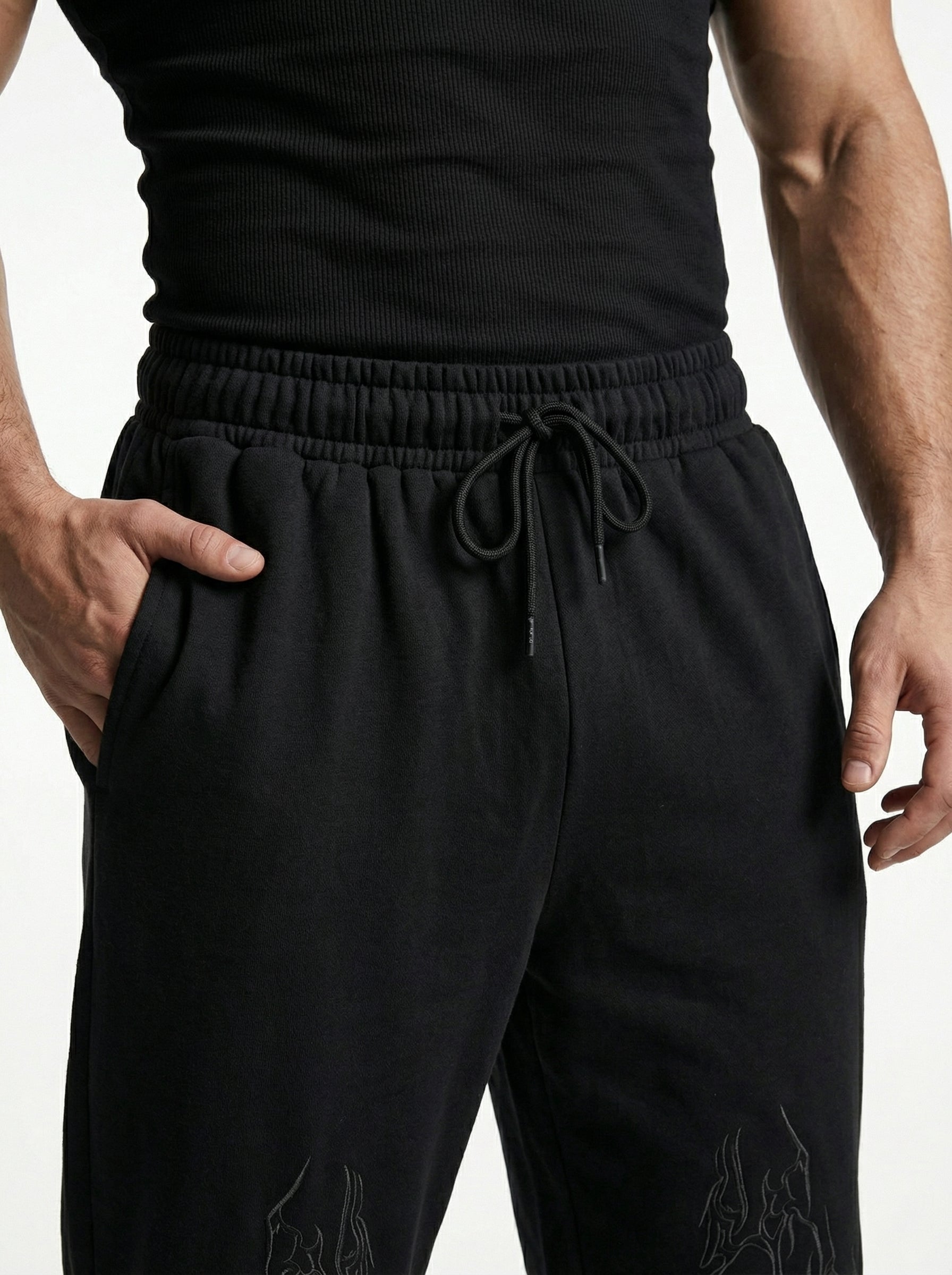 SHADOW MARK BAGGY PANTS