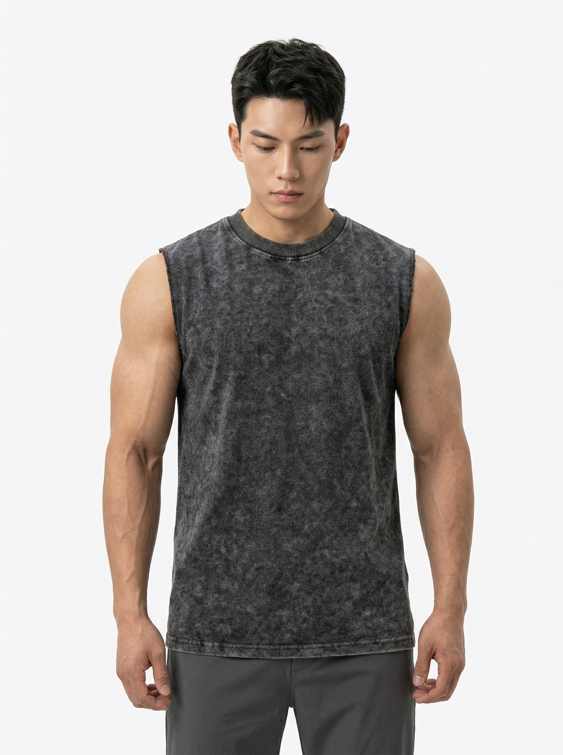 ACIDWASHED GREY TANKTOP