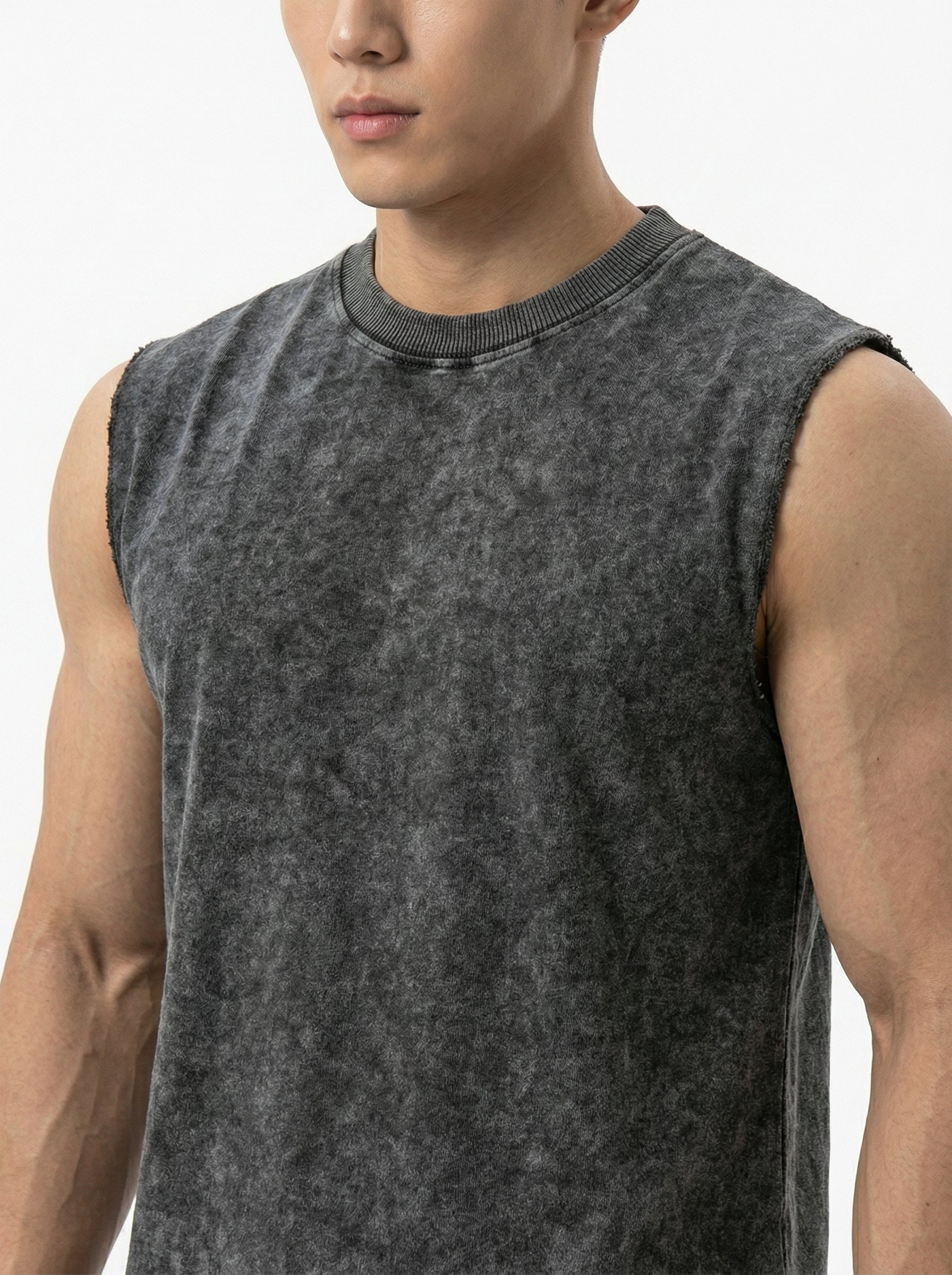 ACIDWASHED GREY TANKTOP